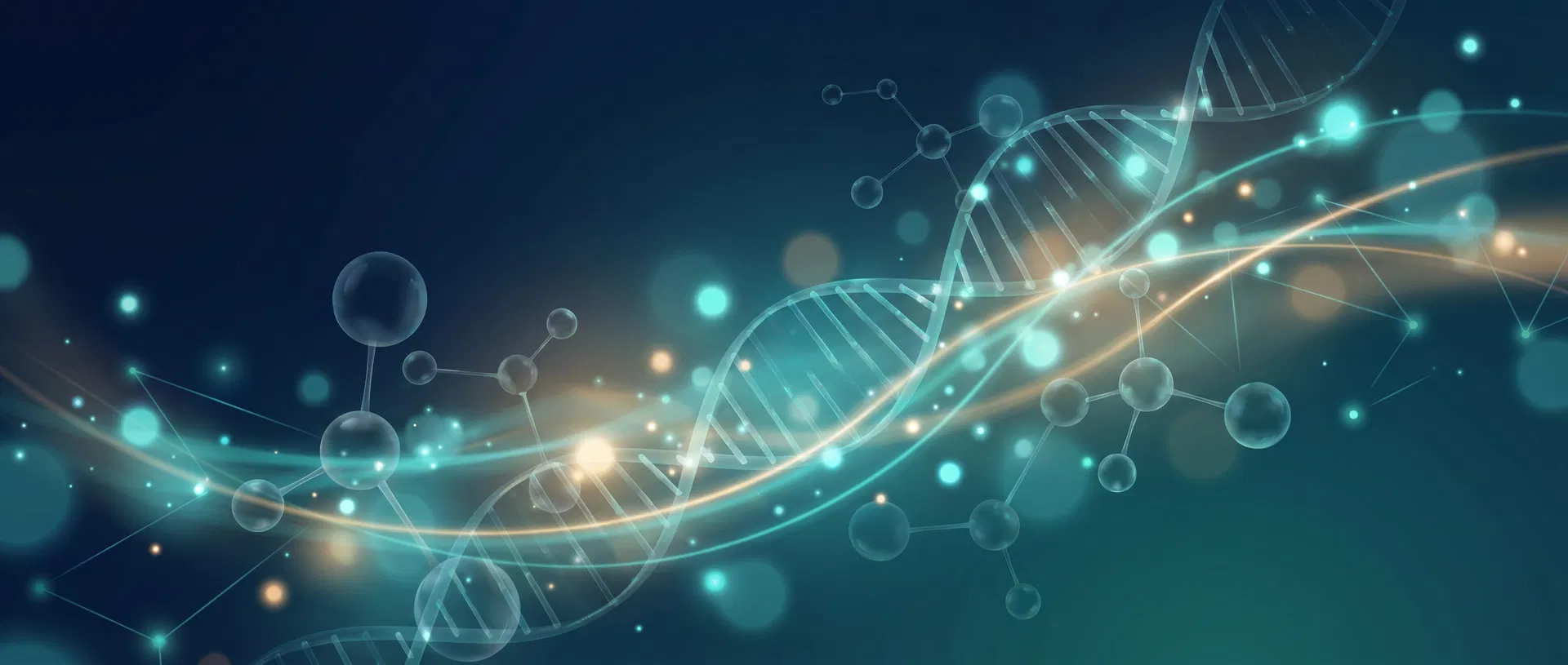 Scientific molecular DNA helix background for Retatrutide research peptide