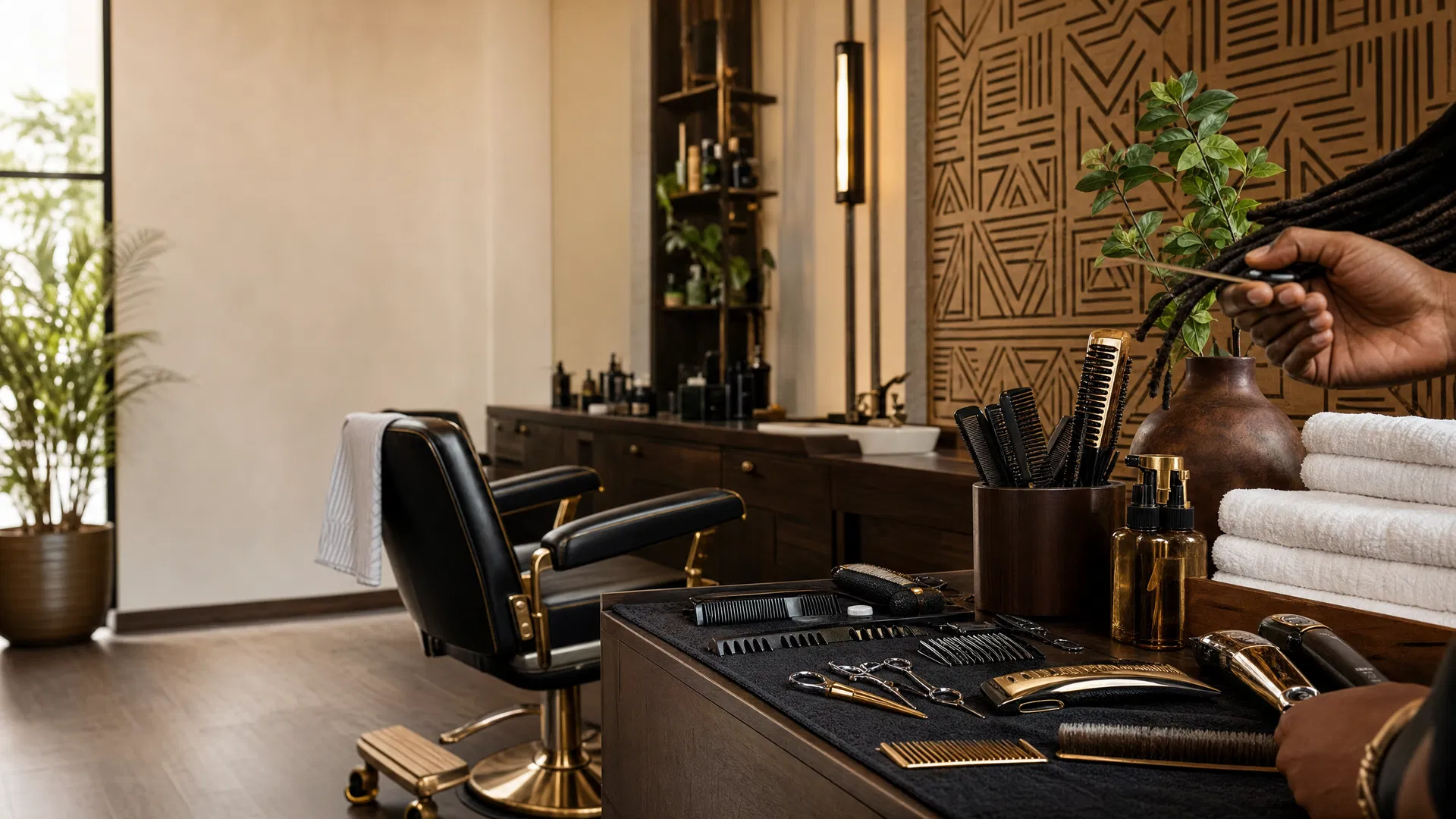 Premium grooming studio interior