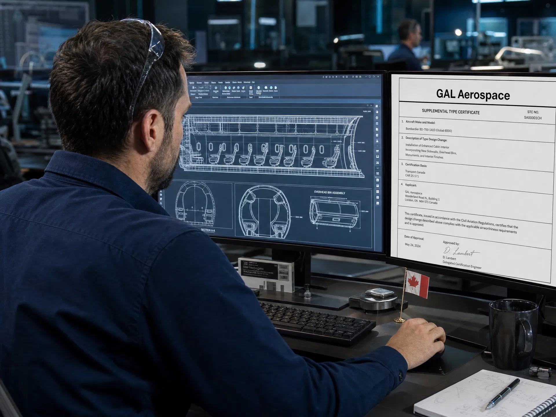 GAL Aerospace aerospace engineering and STC certification process for aircraft cabin modifications