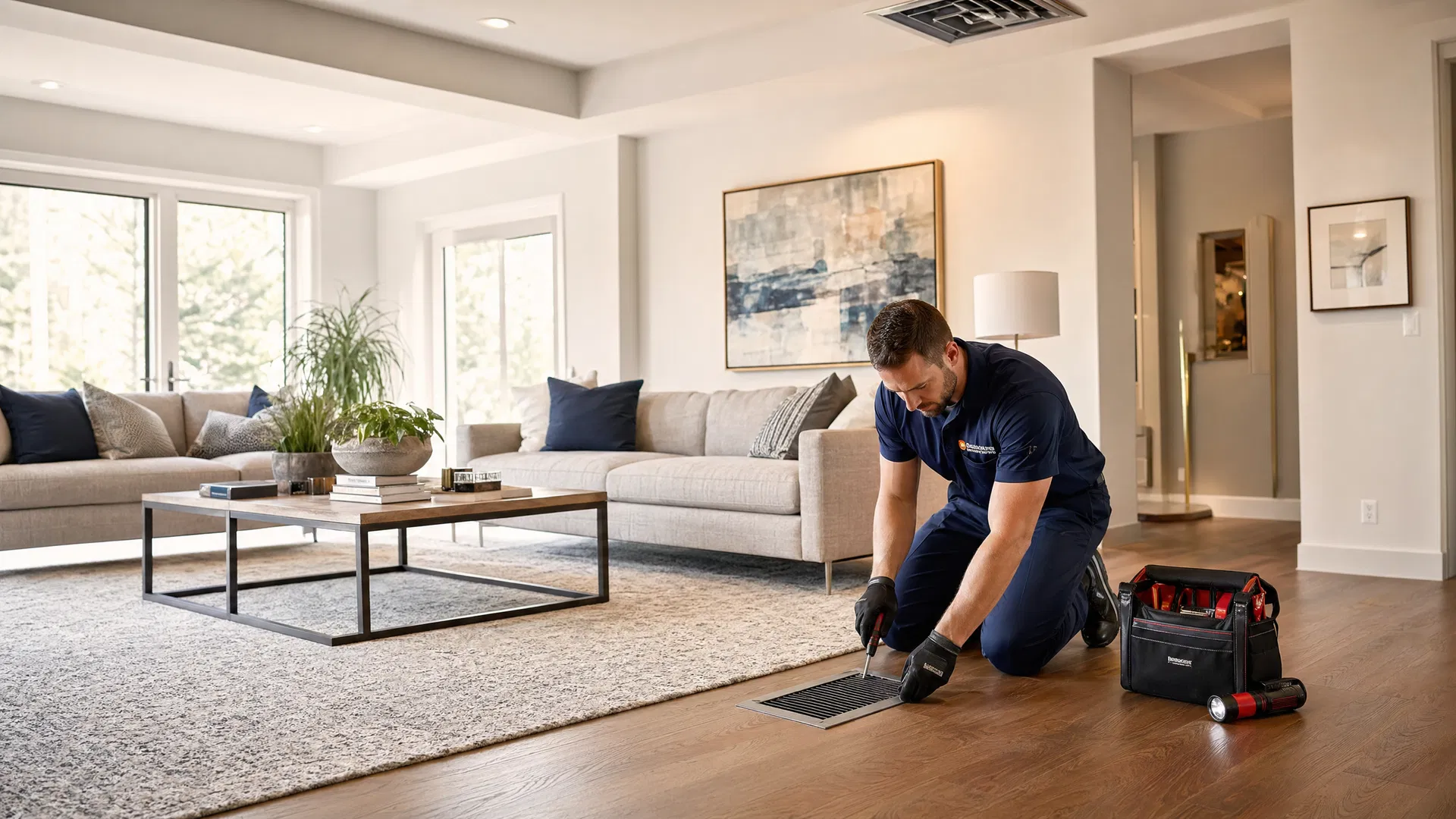 Attica Air Duct Cleaners team performing professional air duct cleaning in Orlando, FL