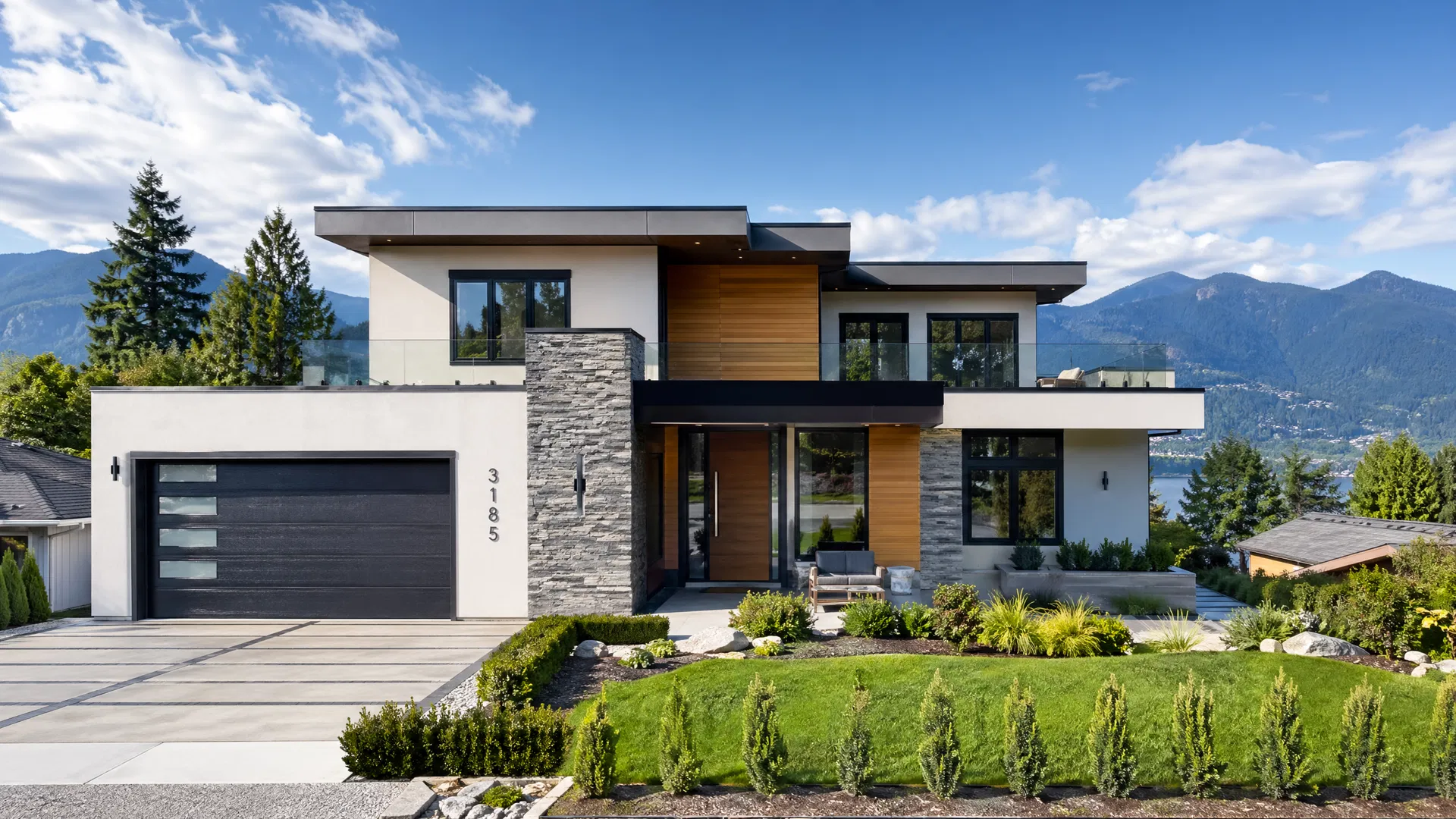 Modern luxury home exterior in Vancouver BC area