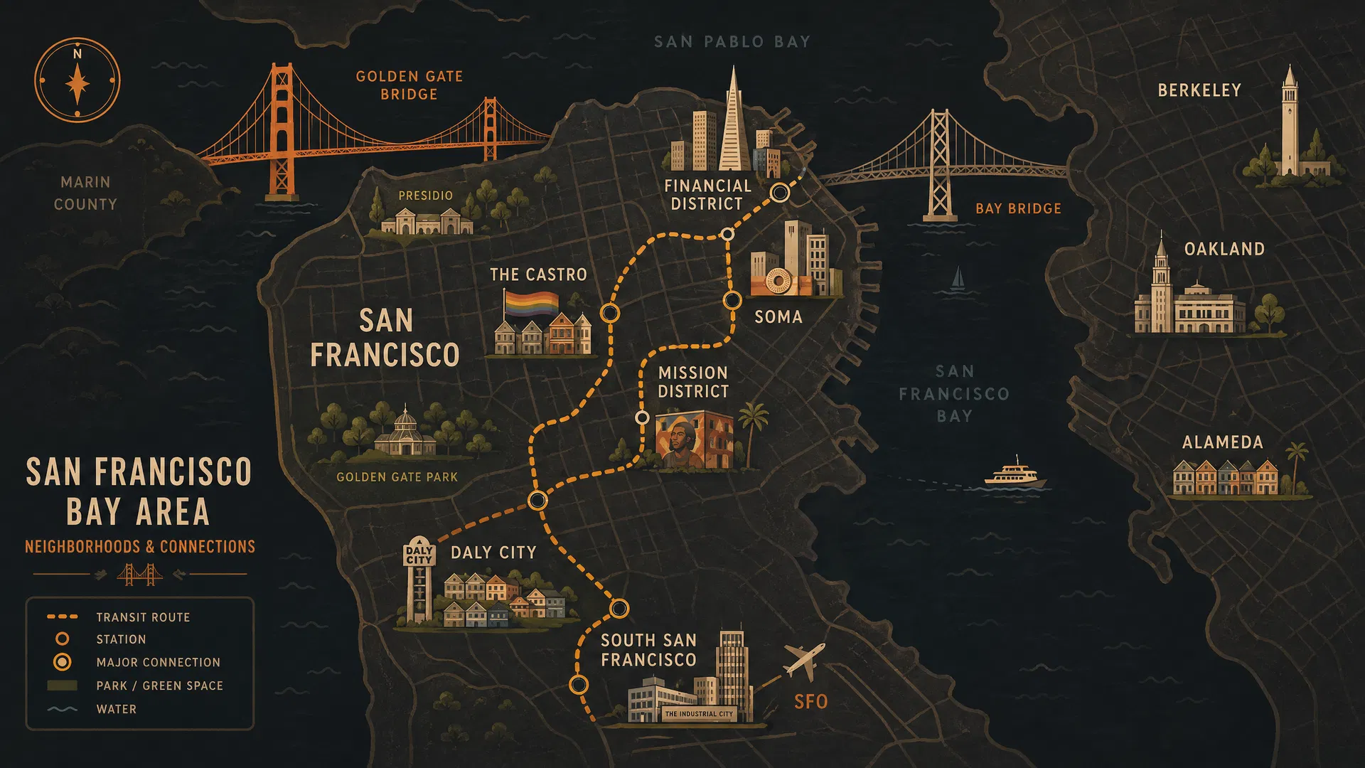 SF Bay Area service area map