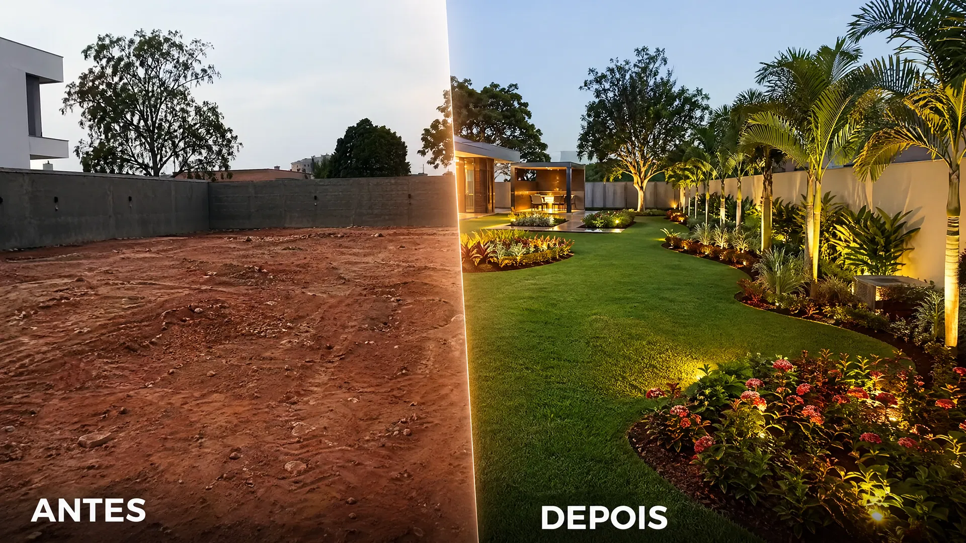 Transformação de jardim