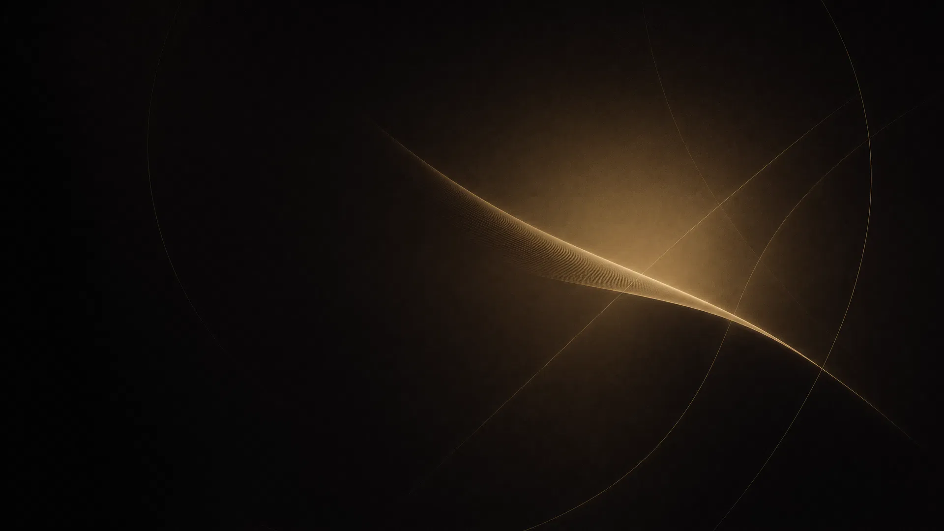 Premium abstract gold light trails on dark background