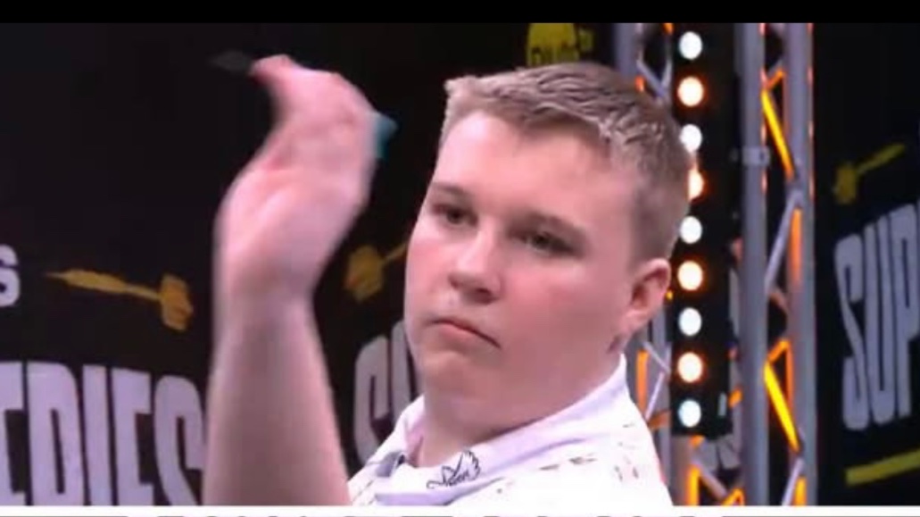 Image accompanying Archie Self becomes youngest-ever to hit nine-darter on TV, from Oche180