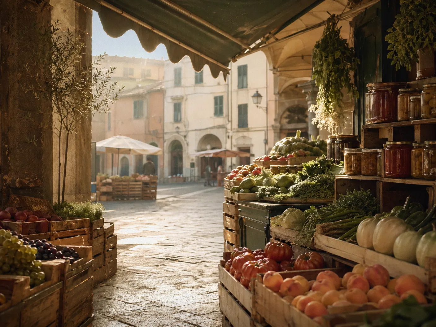 Banco di mercato a Savona con frutta, verdura biologica e prodotti confezionati Ortovilla24