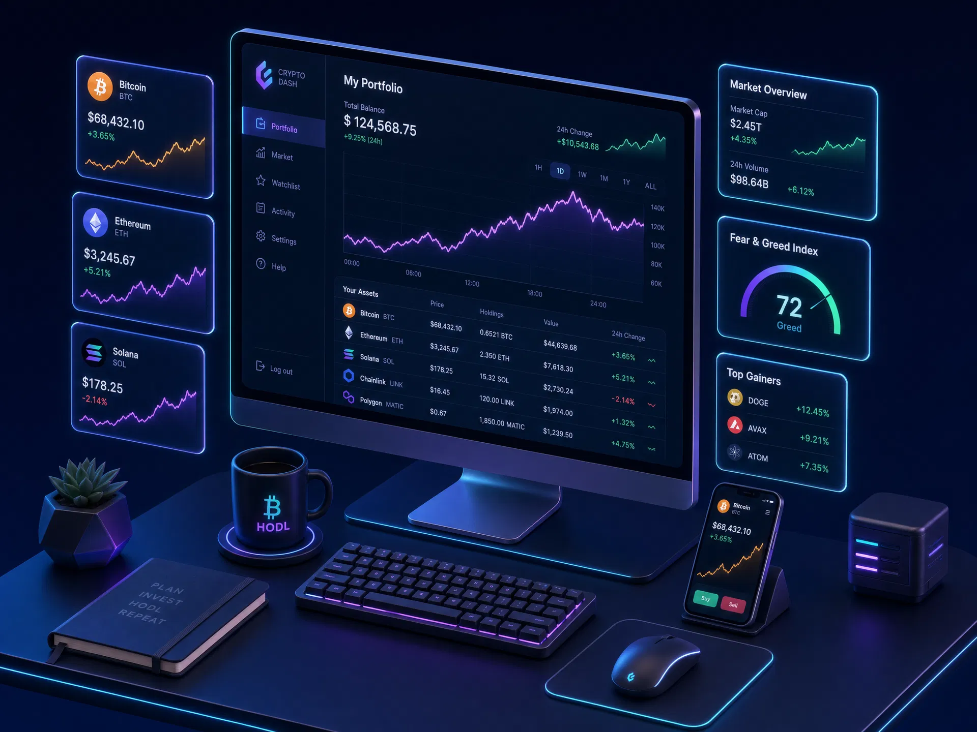 Desktop installation illustration