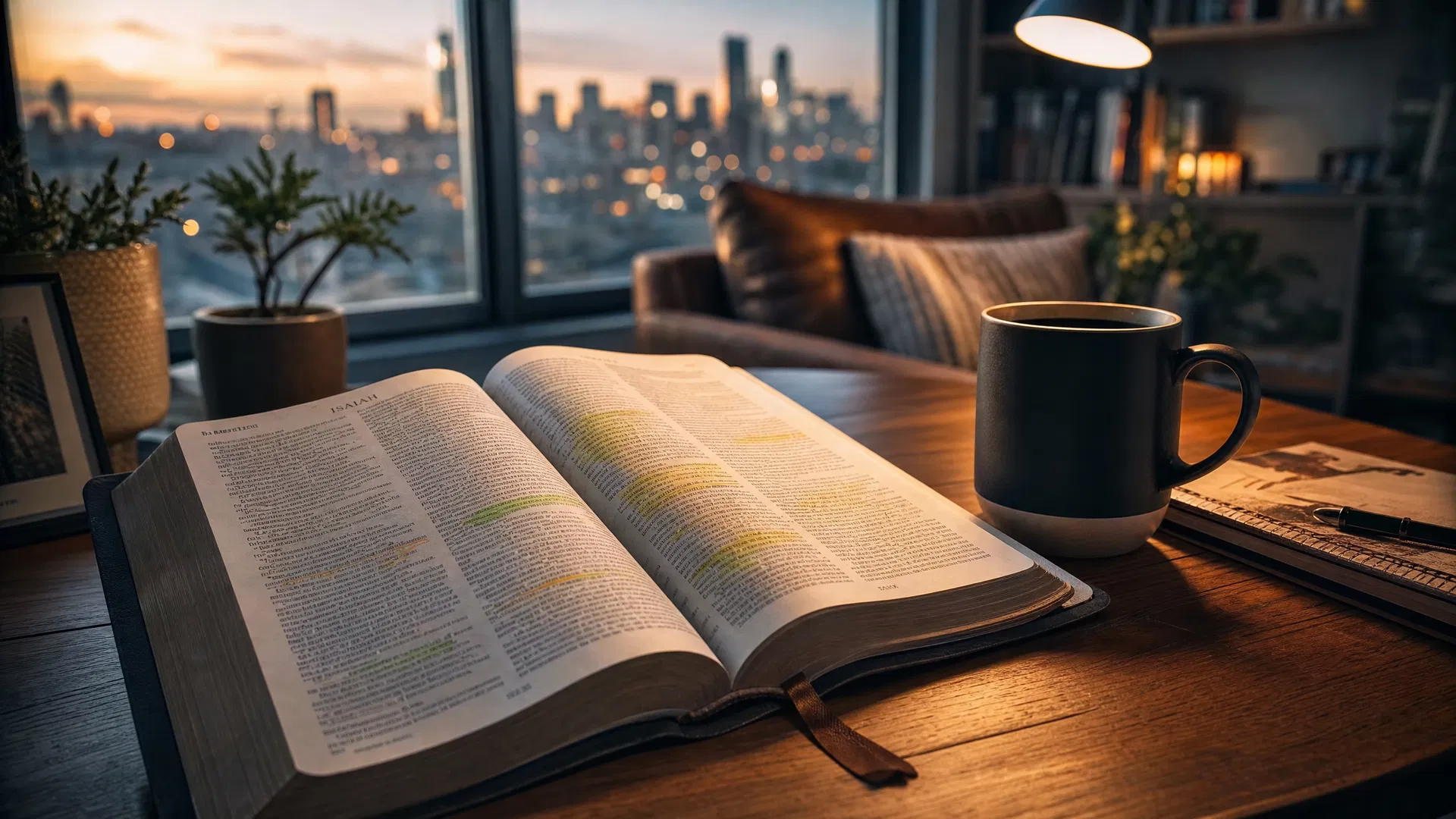 Bible study in a modern urban setting