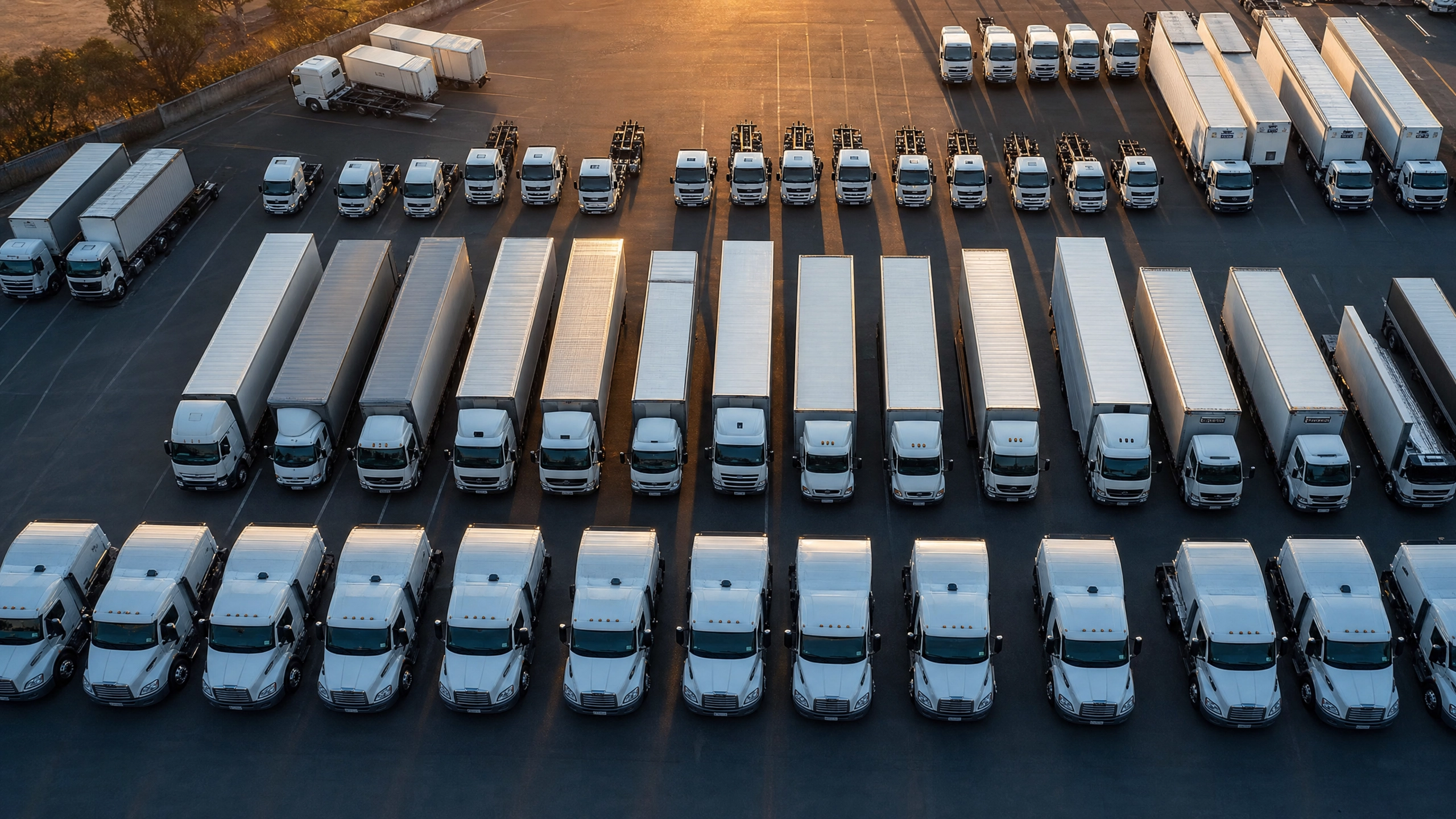 Fleet of trucks