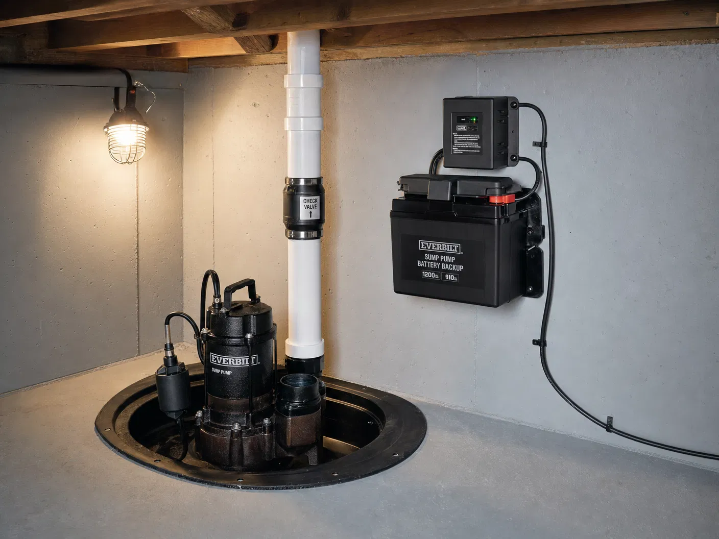 Sump Pump + Battery Backup