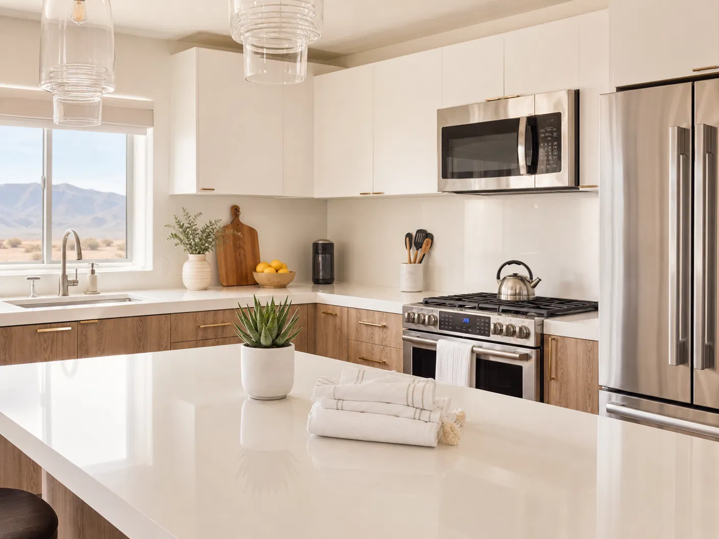Staged kitchen