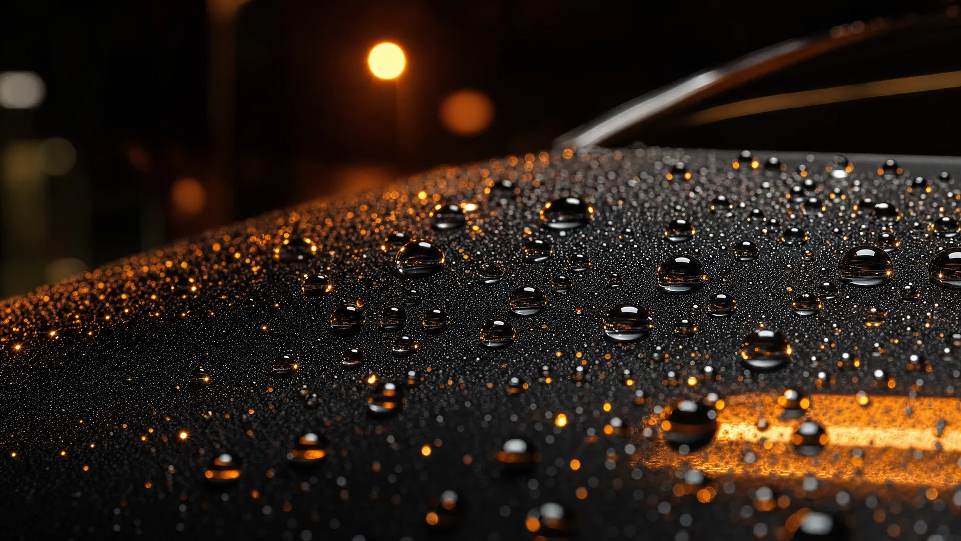 Ceramic coating water beading