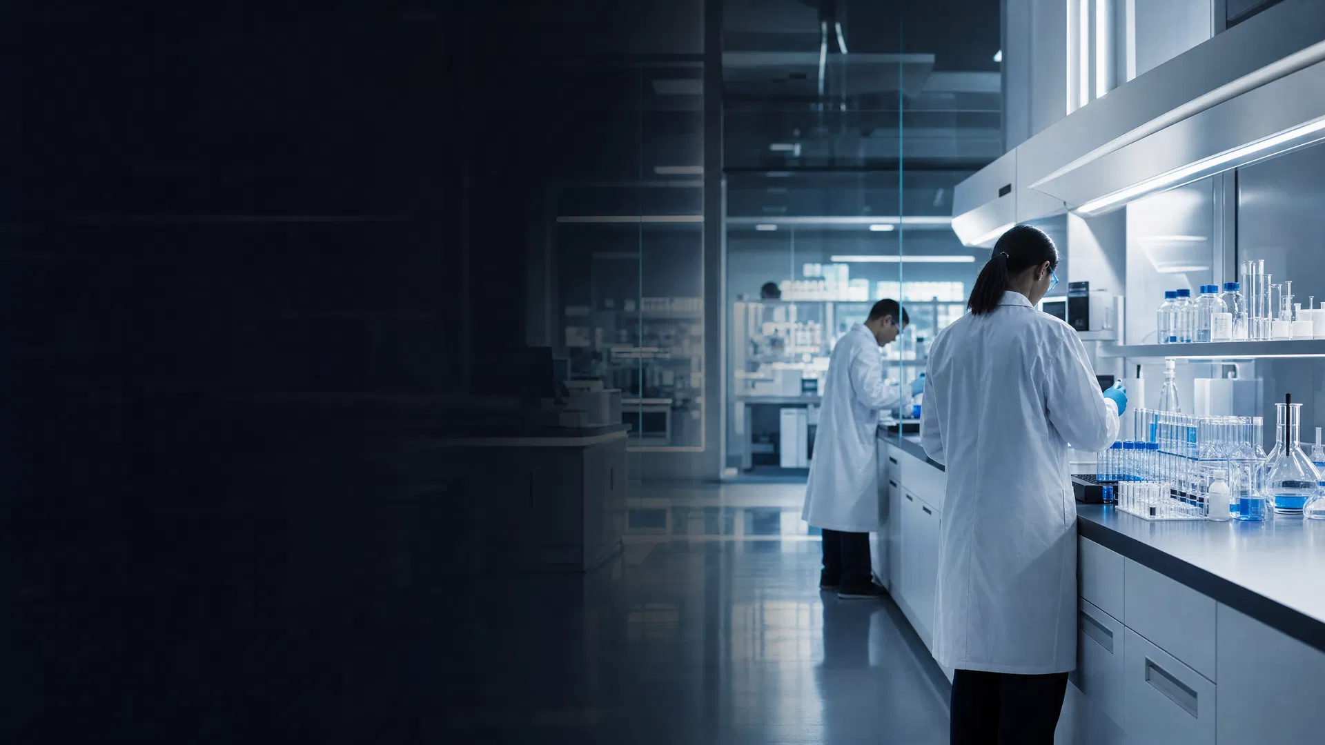 Copyright-free modern clinical laboratory background
