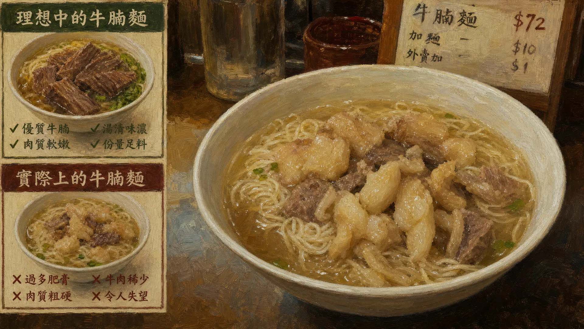 香港最失望嘅名店 - 九記牛腩食評 | 肥膏爆表、服務態度差