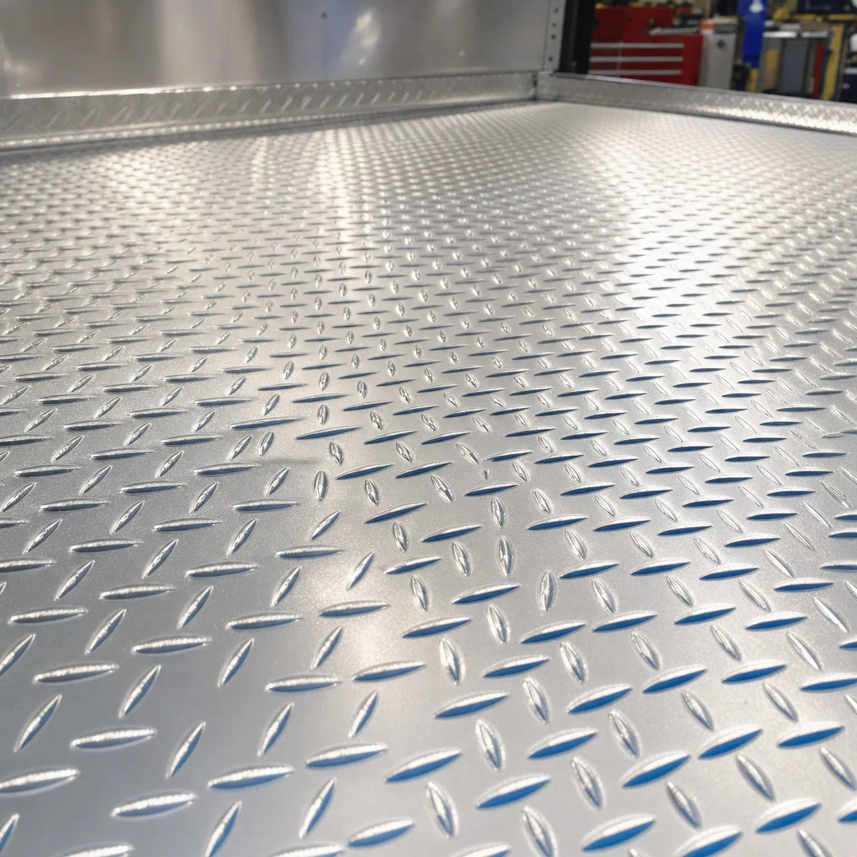 Piso antiderrape de aluminio