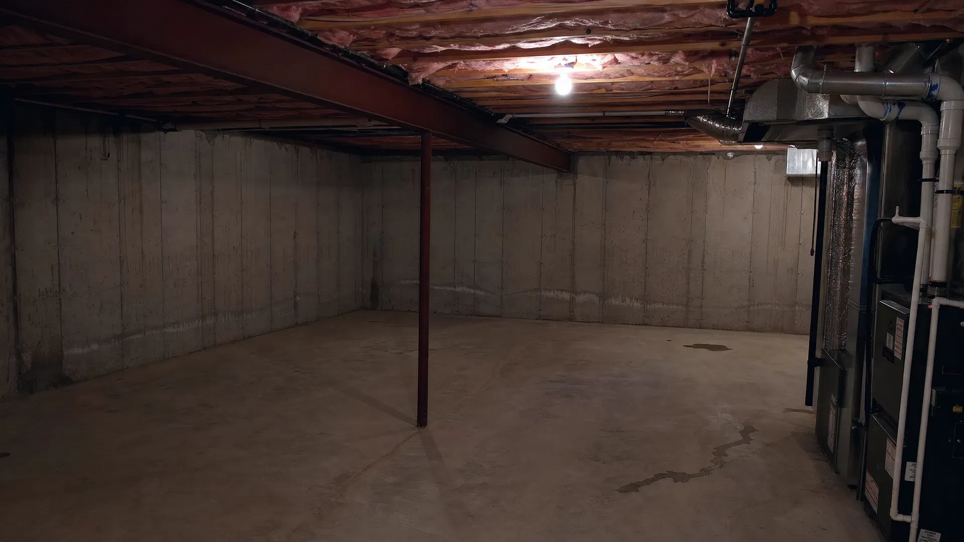 Before - Unfinished basement