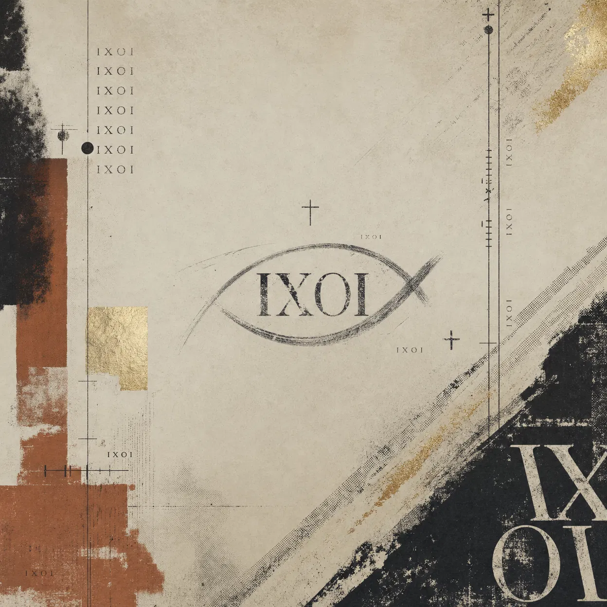 IXOI Generation sacred constructivist symbol texture