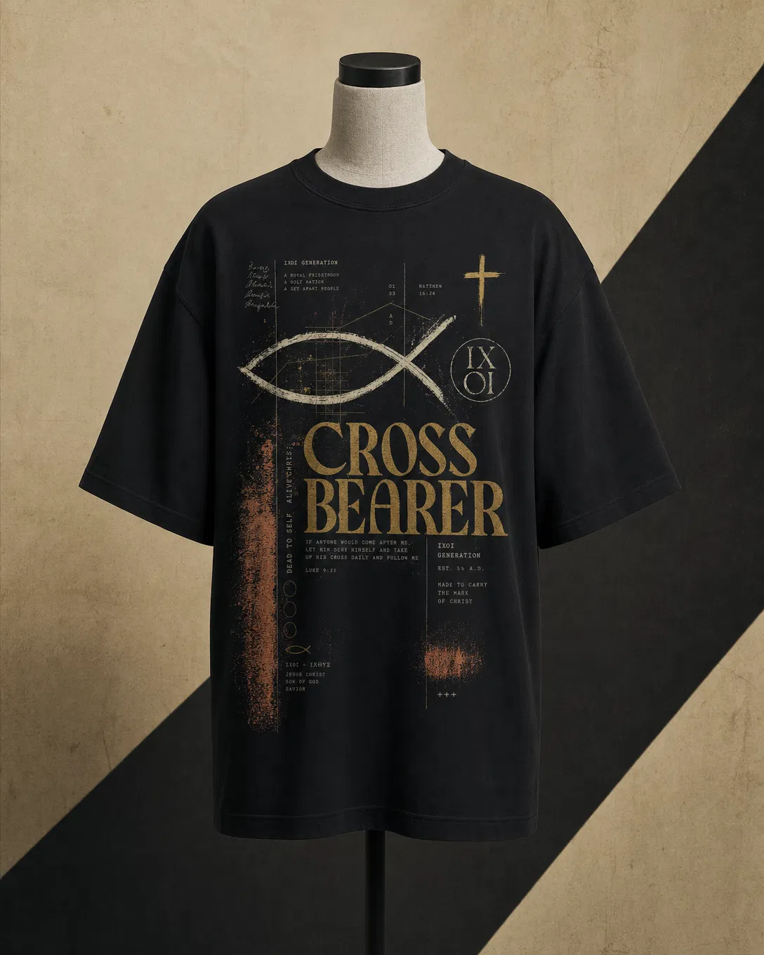 Cross Bearer Oversized Tee product mockup