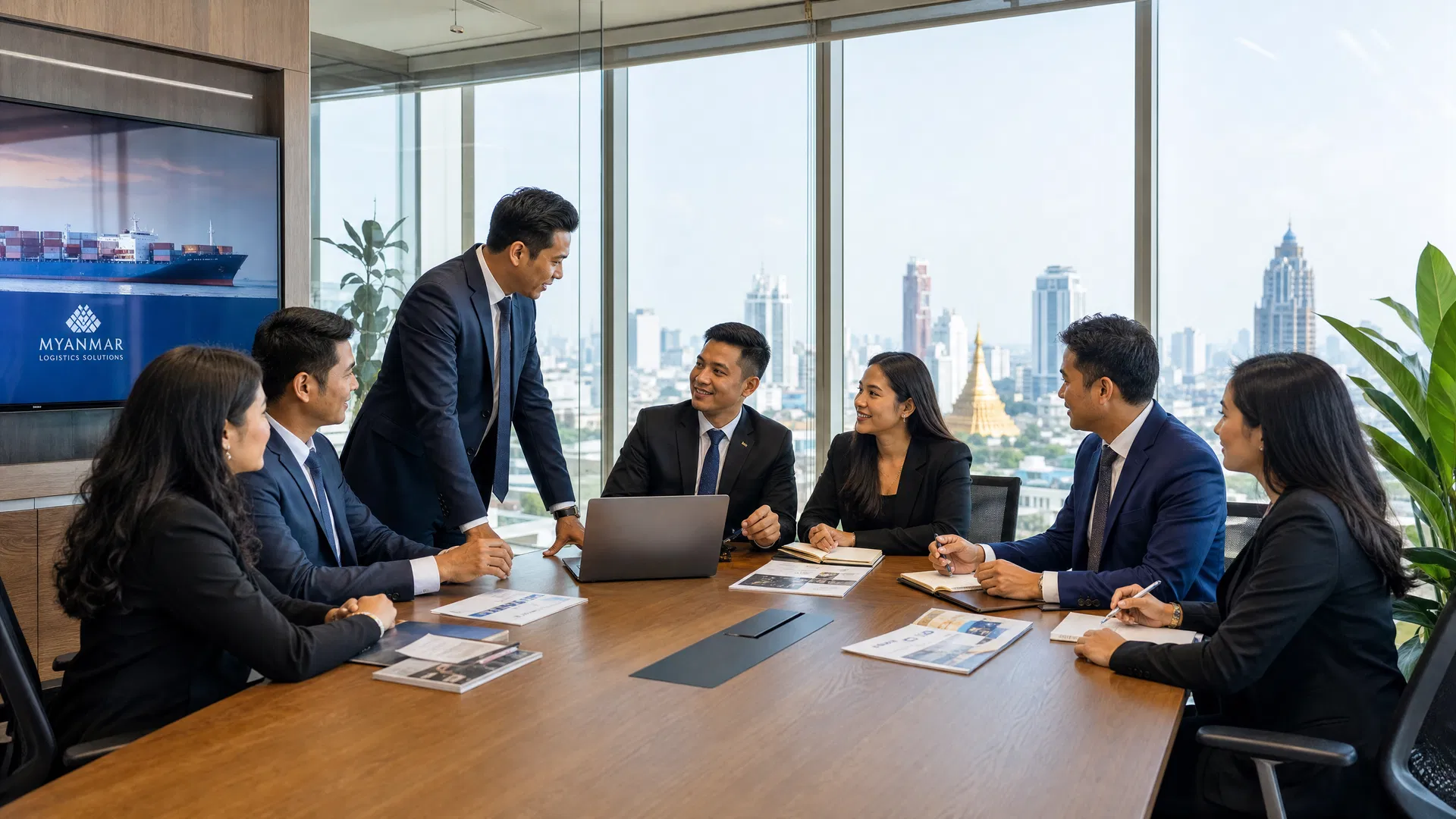 Wagon Links professional team in Yangon office