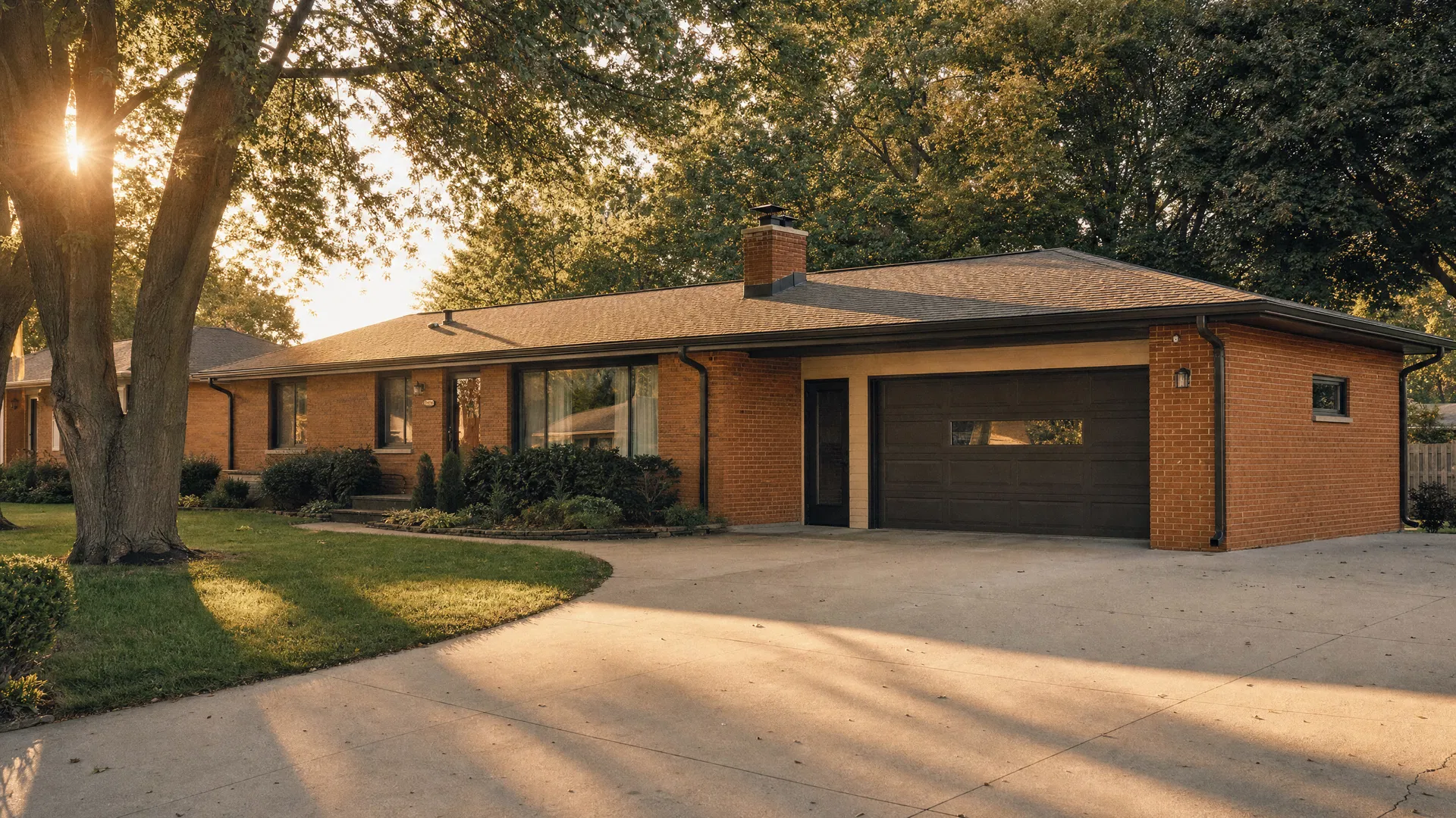 Central Illinois ranch home with new seamless gutters