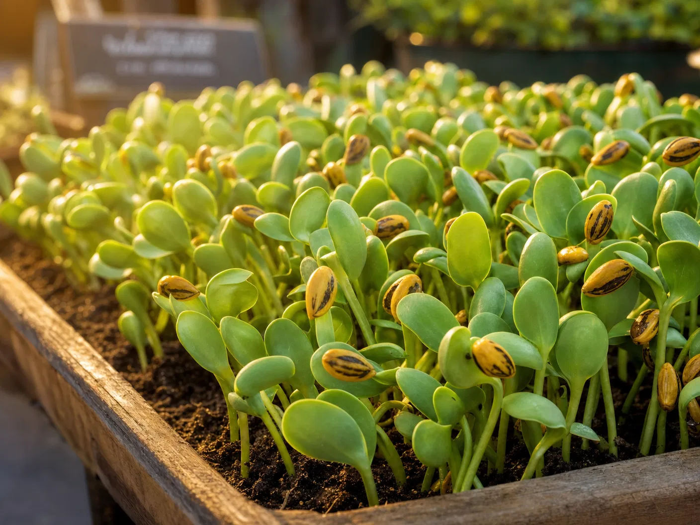 Sunflower shoots
