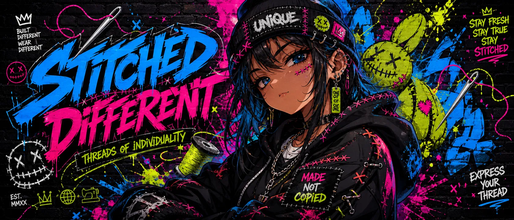 Graffiti Anime Character - Off The Thread