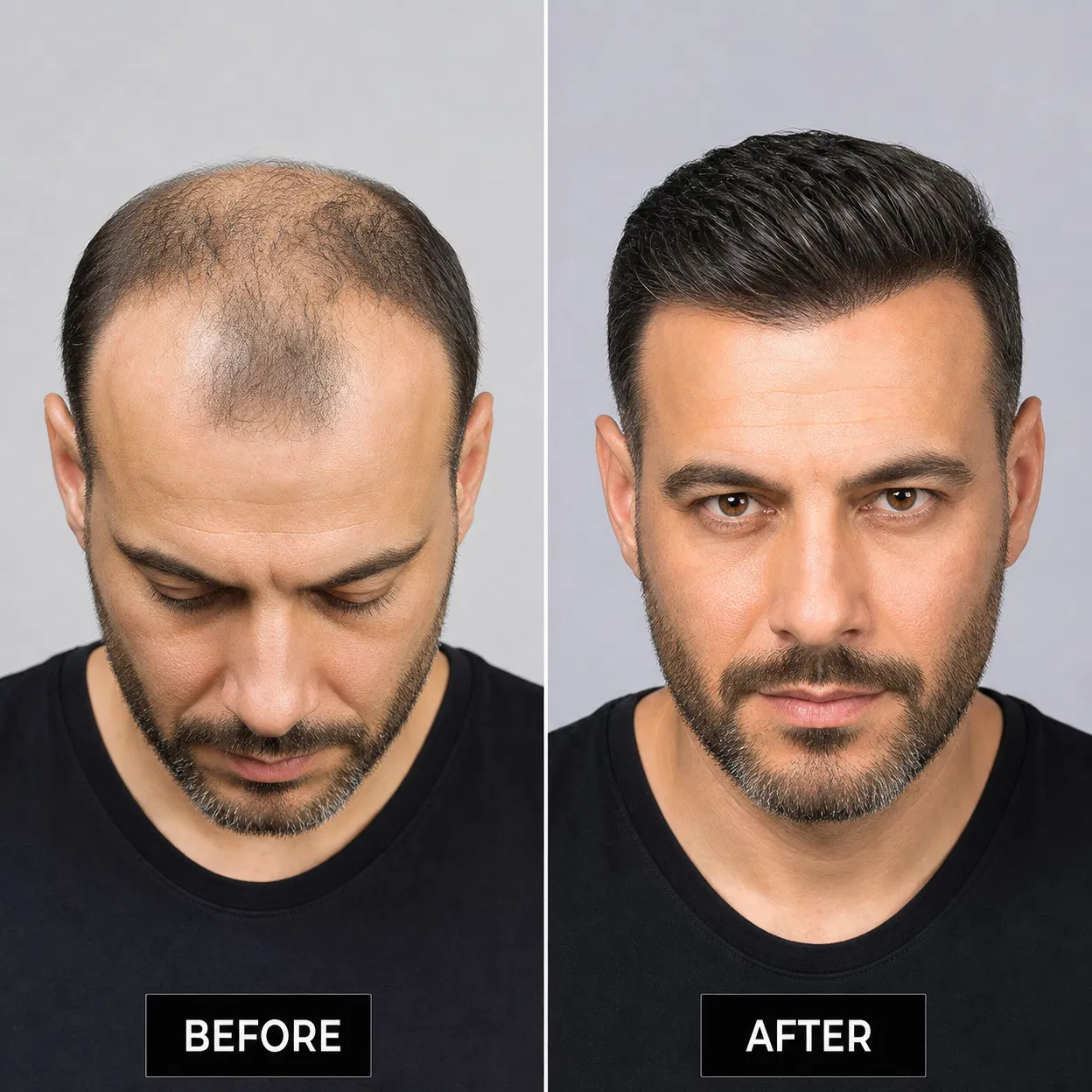 James K. before and after transformation