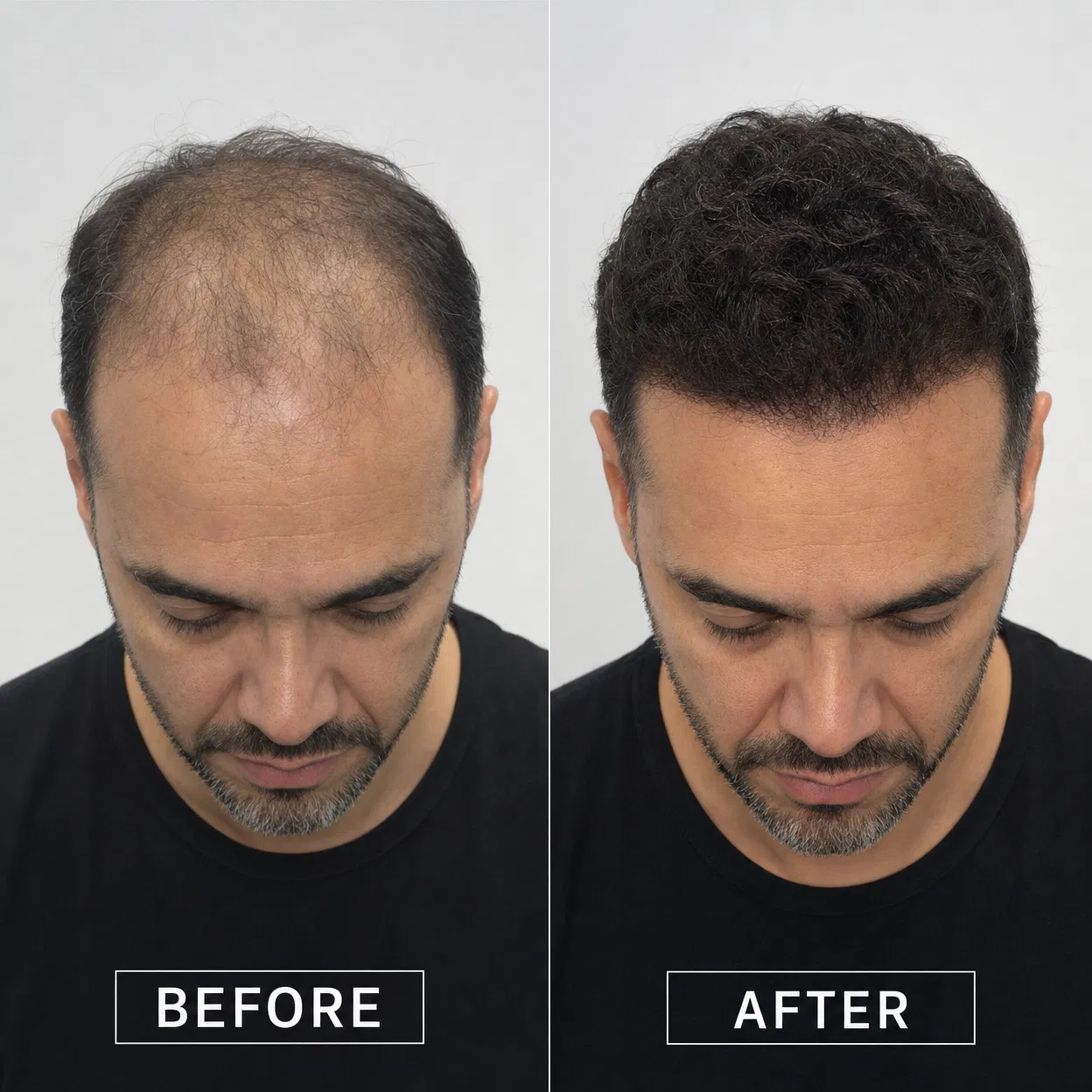 Carlos M. before and after transformation