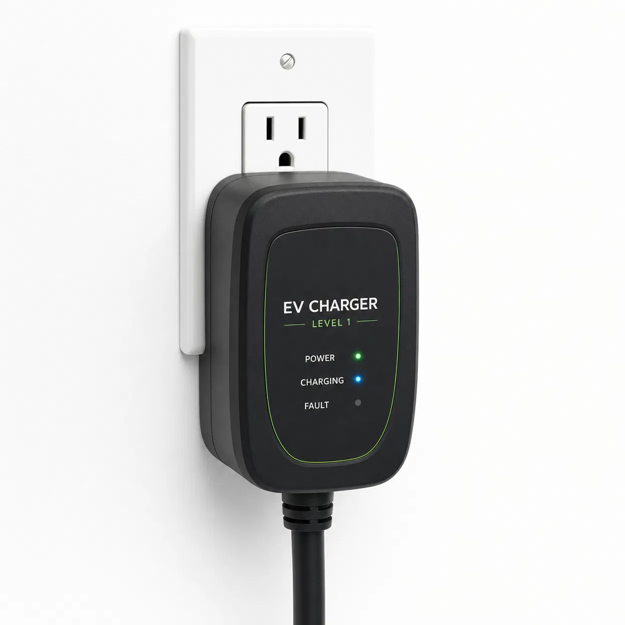 Level 1 EV charger 120V standard outlet adapter for home charging