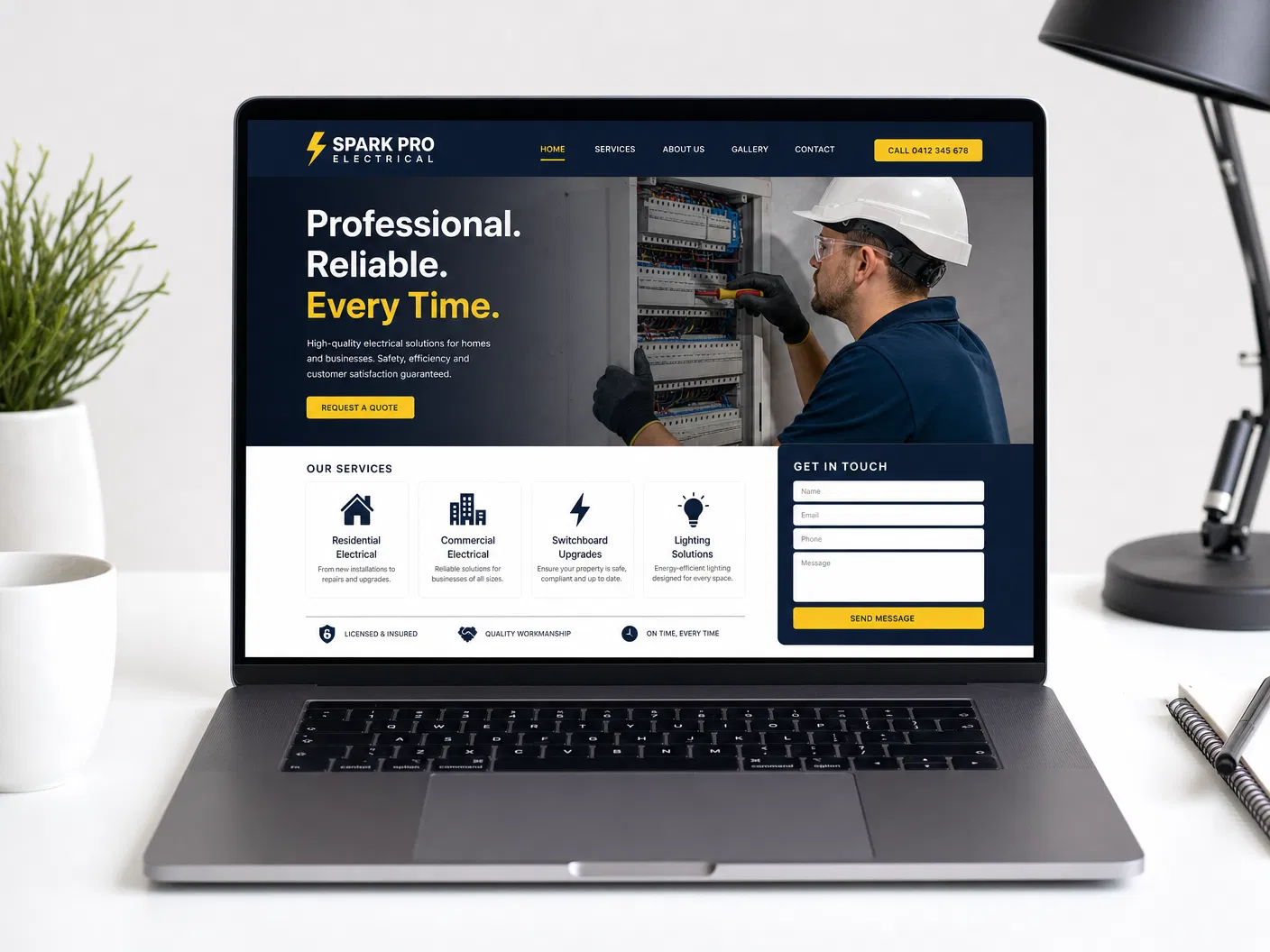 Spark Pro Electrical — example website for Electrician — Manchester