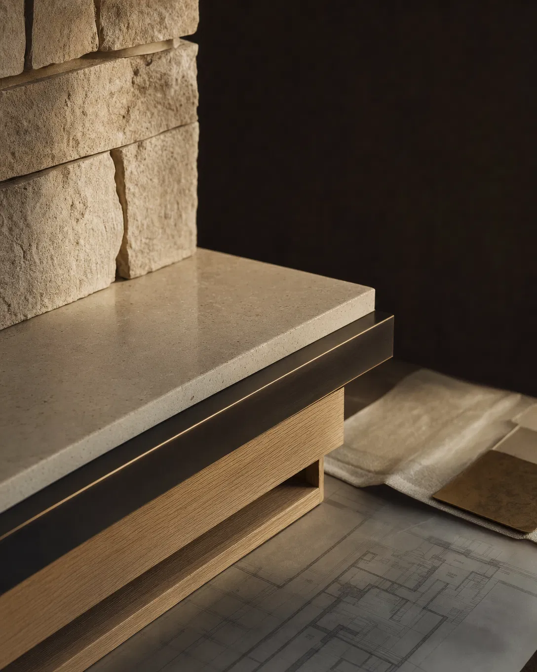 Luxury construction material detail