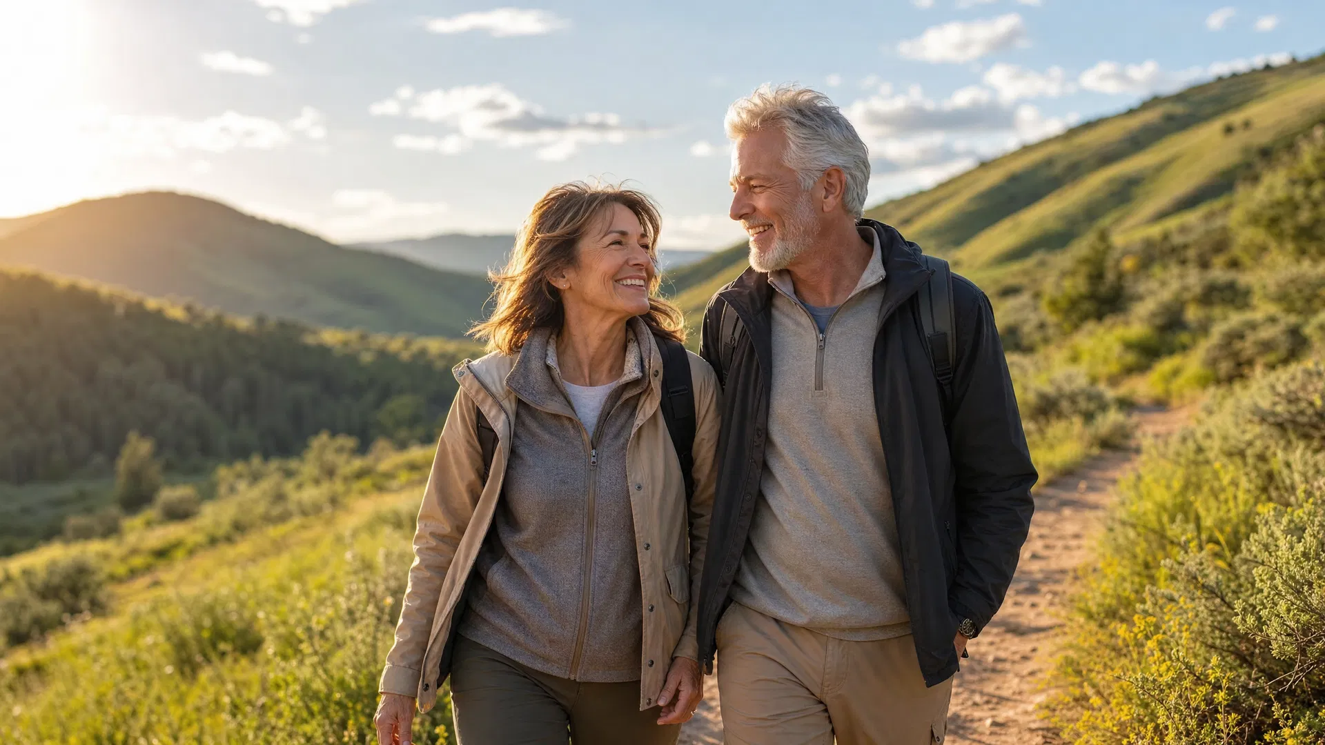 Active couple enjoying Idaho outdoors