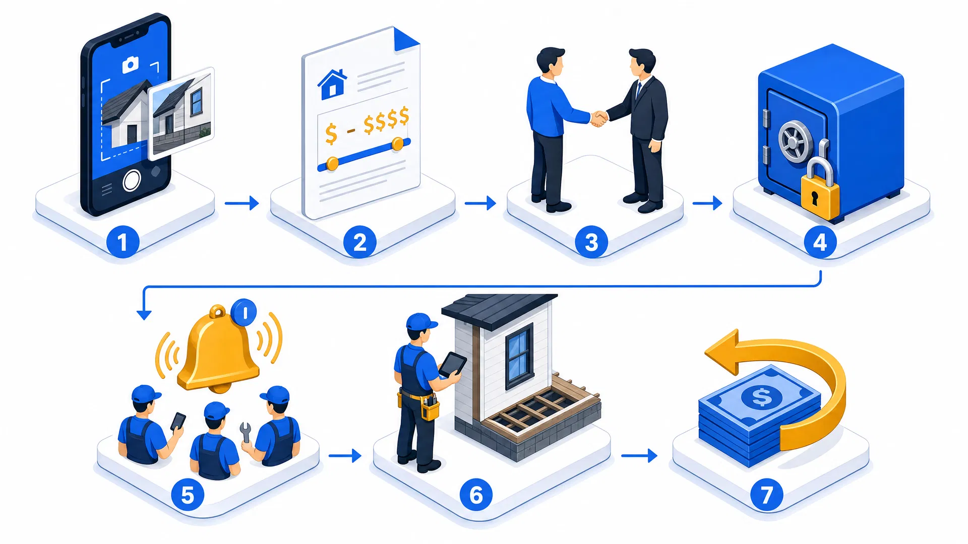 BuildR 7-step process illustration