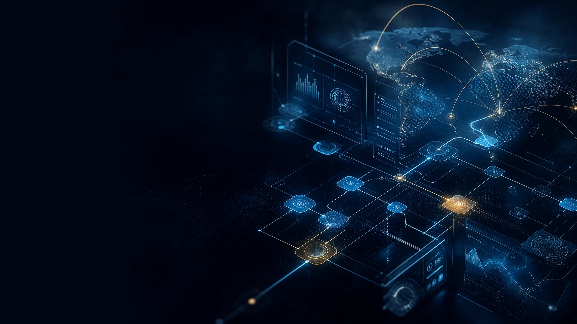 Abstract strategic command interface with global consulting data routes