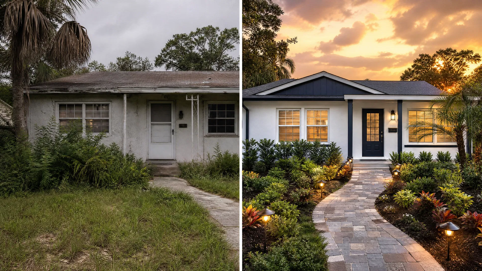 Before and after renovation comparison