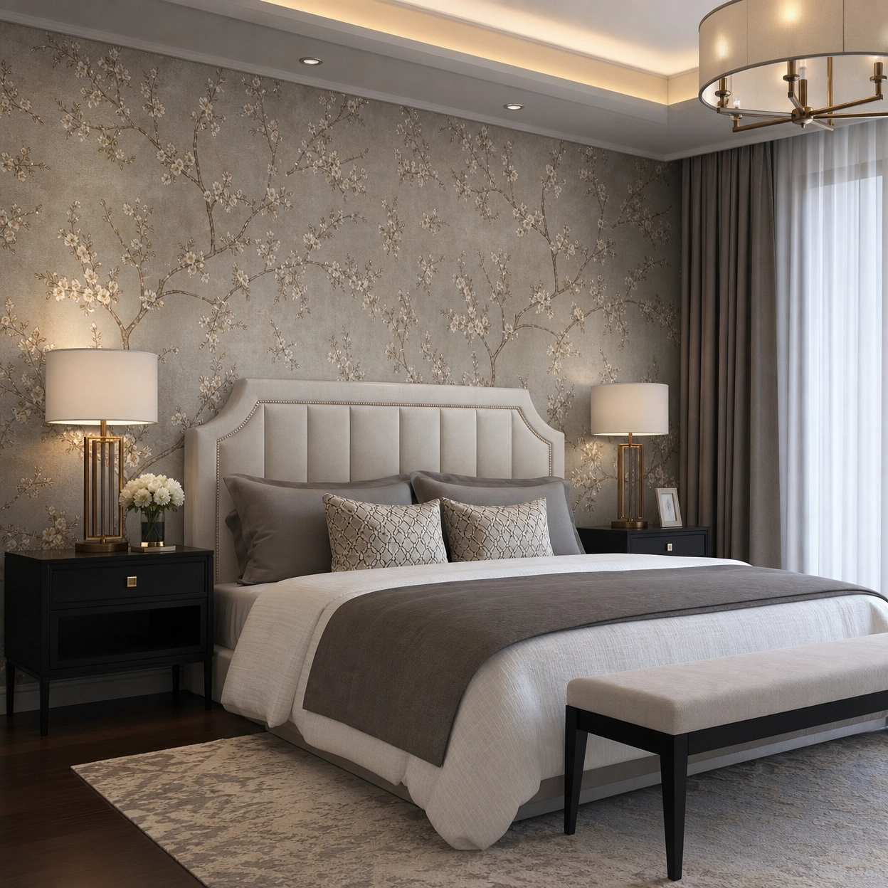 Professional residential wallpaper installation
