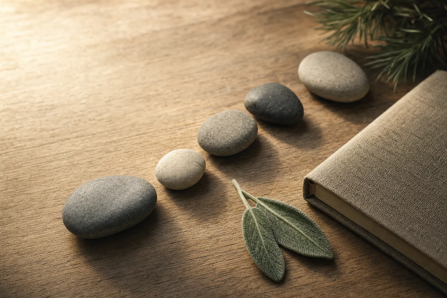 River stones arranged as a quiet symbol of a recovery pathway