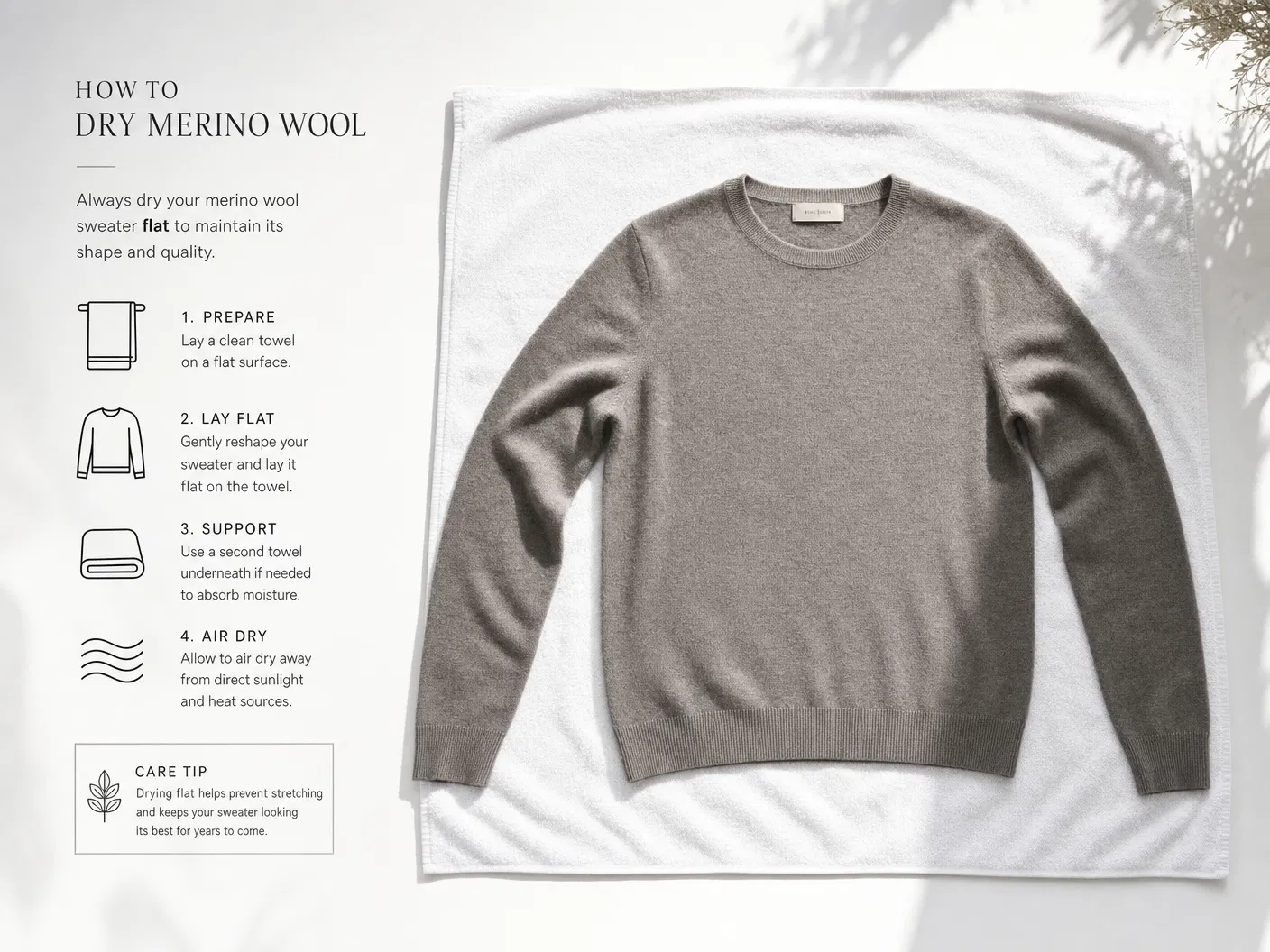How to dry wool