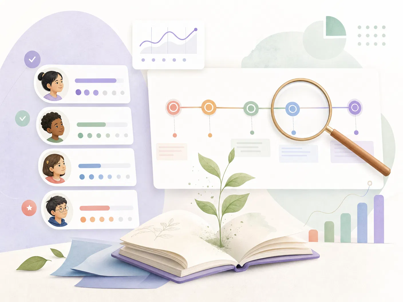 Ilustração de insights pedagógicos