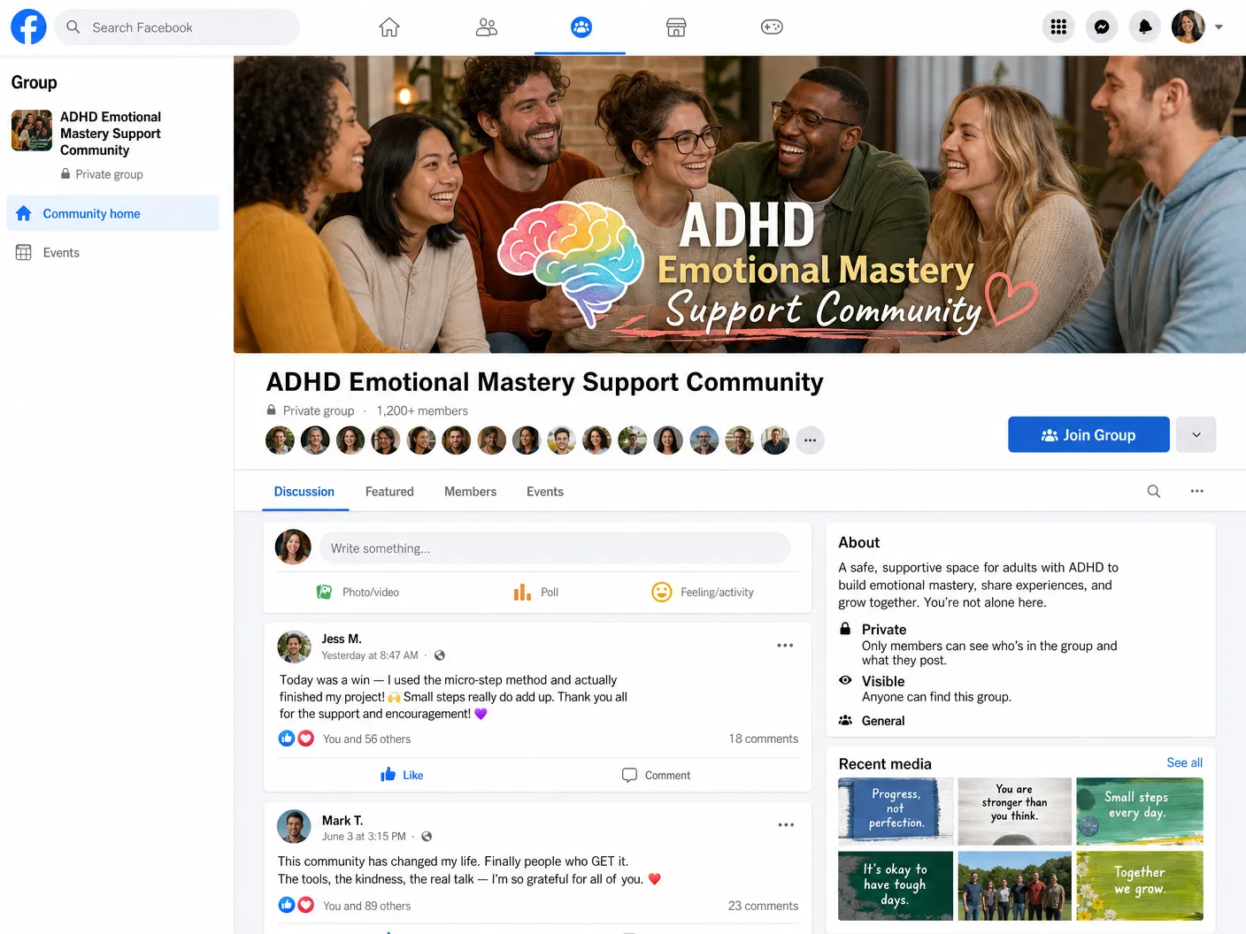 Private Facebook Community