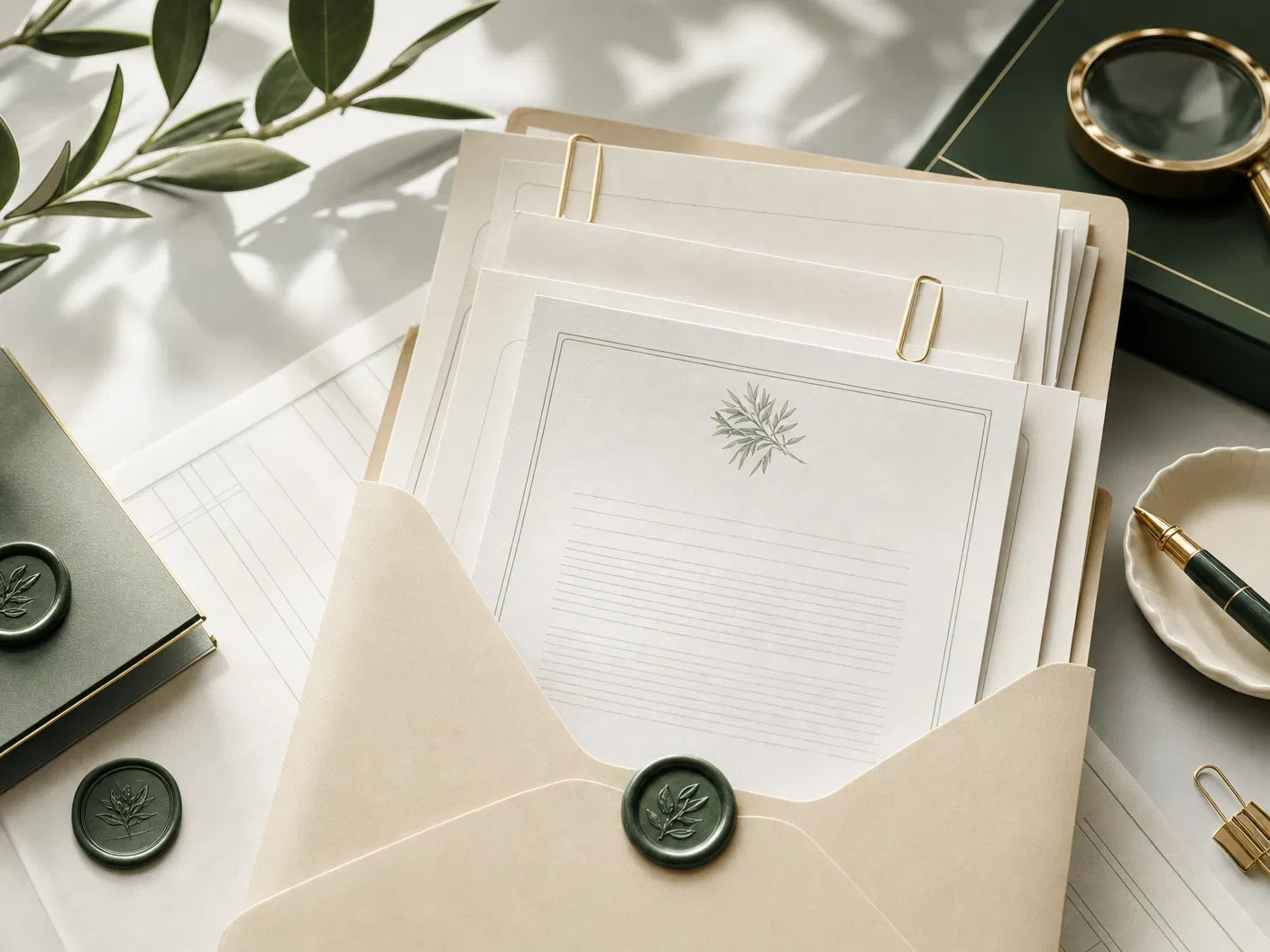 Professional reference letters and stationery