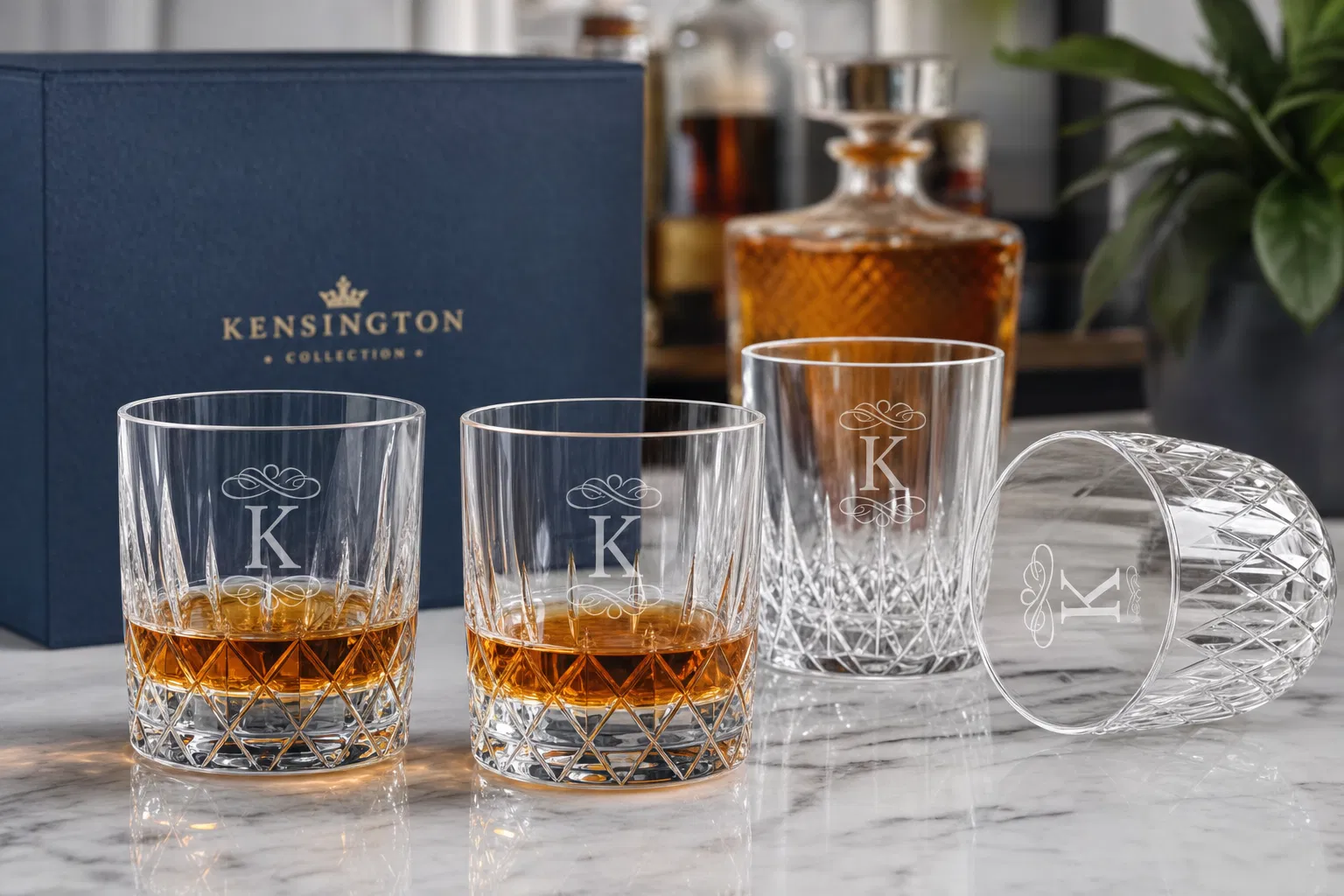 Engraved Whiskey Tumbler Set