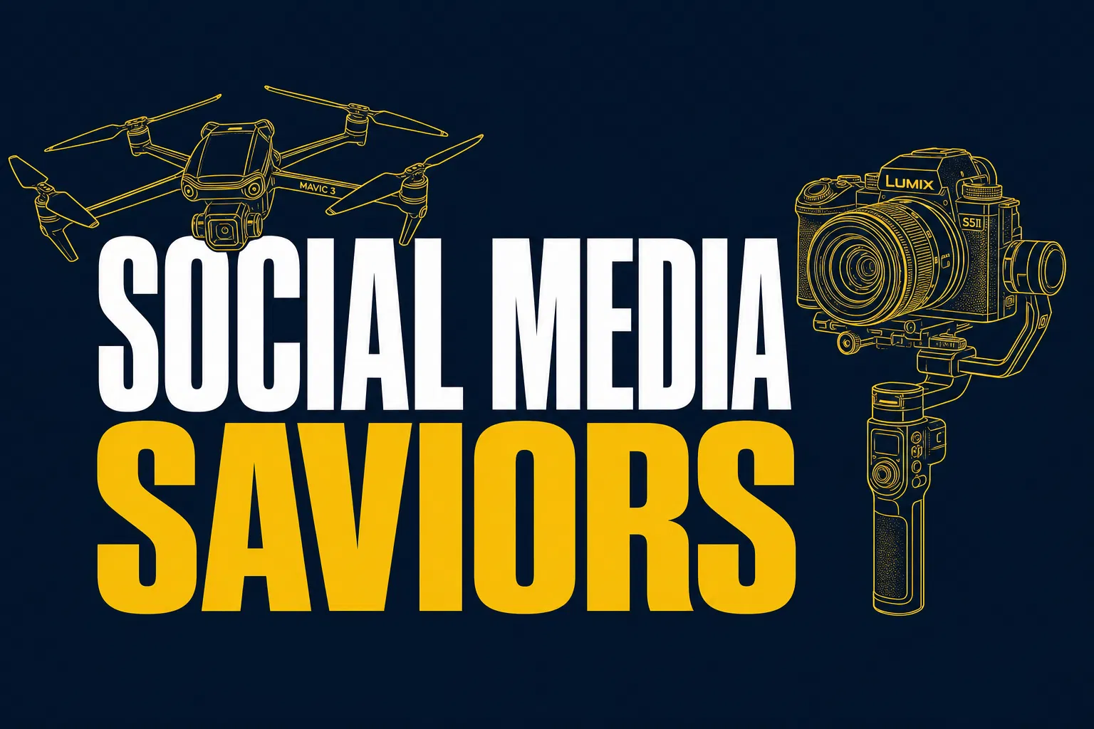 Social Media Saviors logo with drone