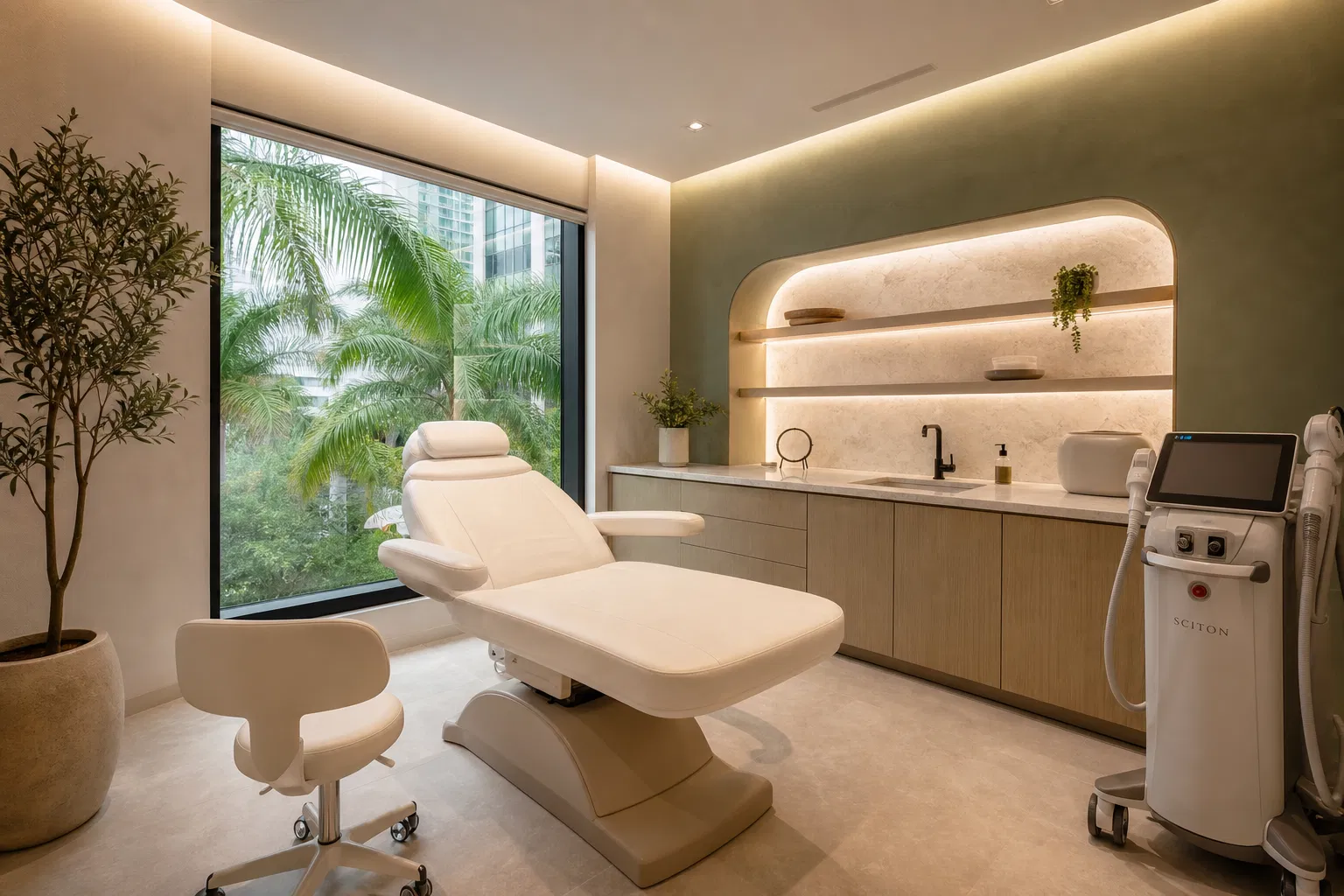 Luxury Miami med spa treatment room