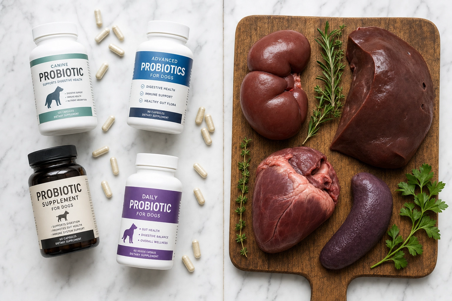 Probiotics vs organ meats comparison