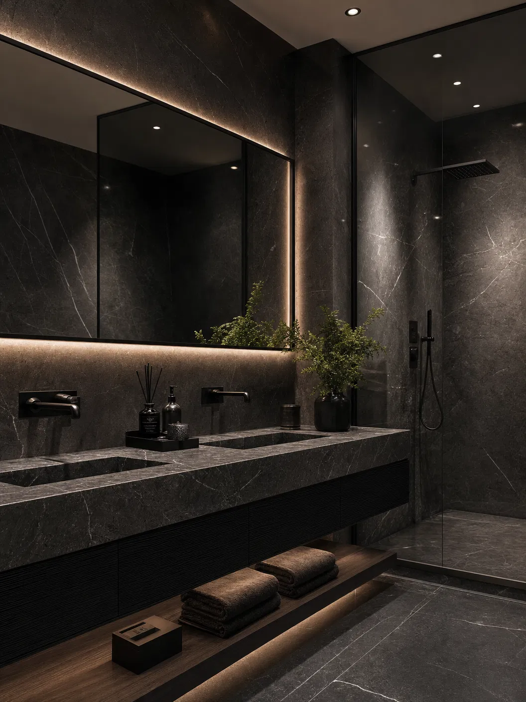 Bathroom Vanities - custom stone fabrication and installation by Sergio Stone Design Burlington Ontario