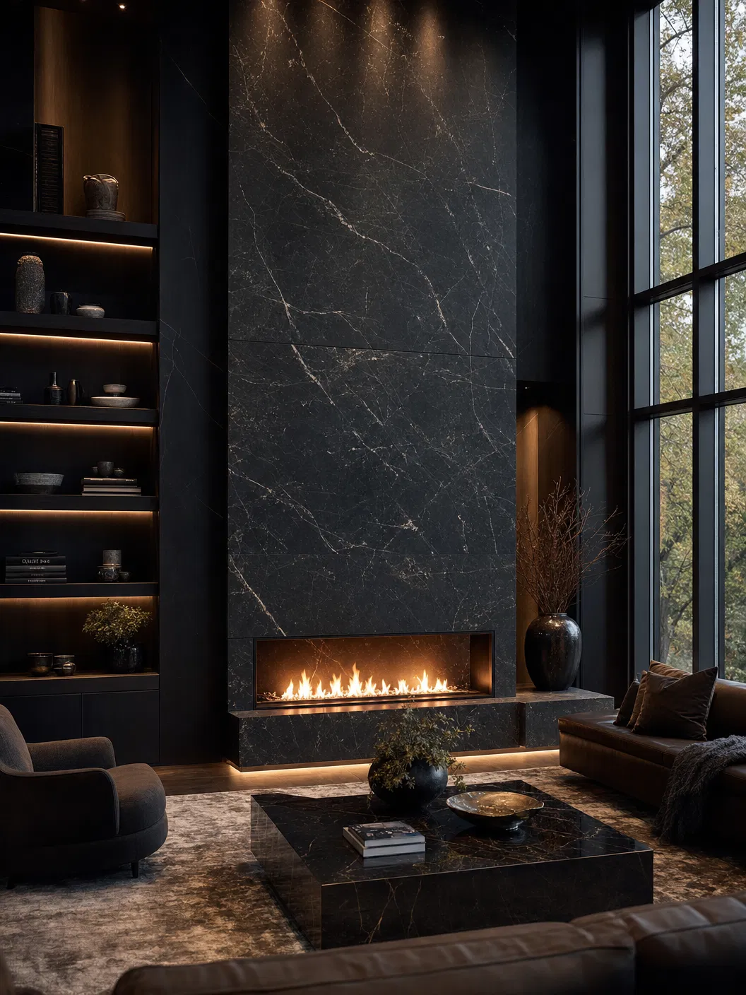 Fireplaces & Surrounds - custom stone fabrication and installation by Sergio Stone Design Burlington Ontario