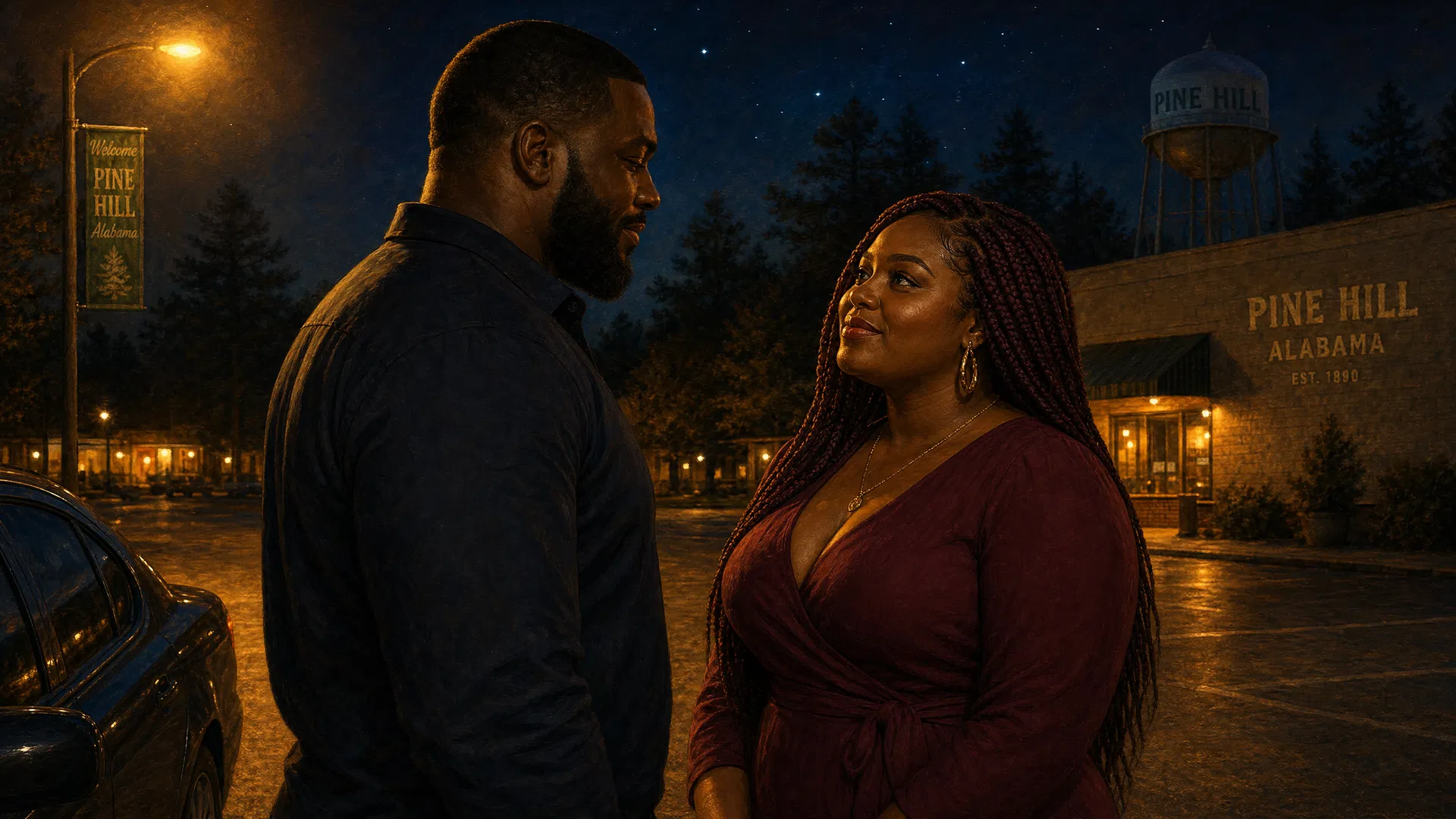 Under the Alabama stars, at the end of a first date, something slow and substantial began to take root.