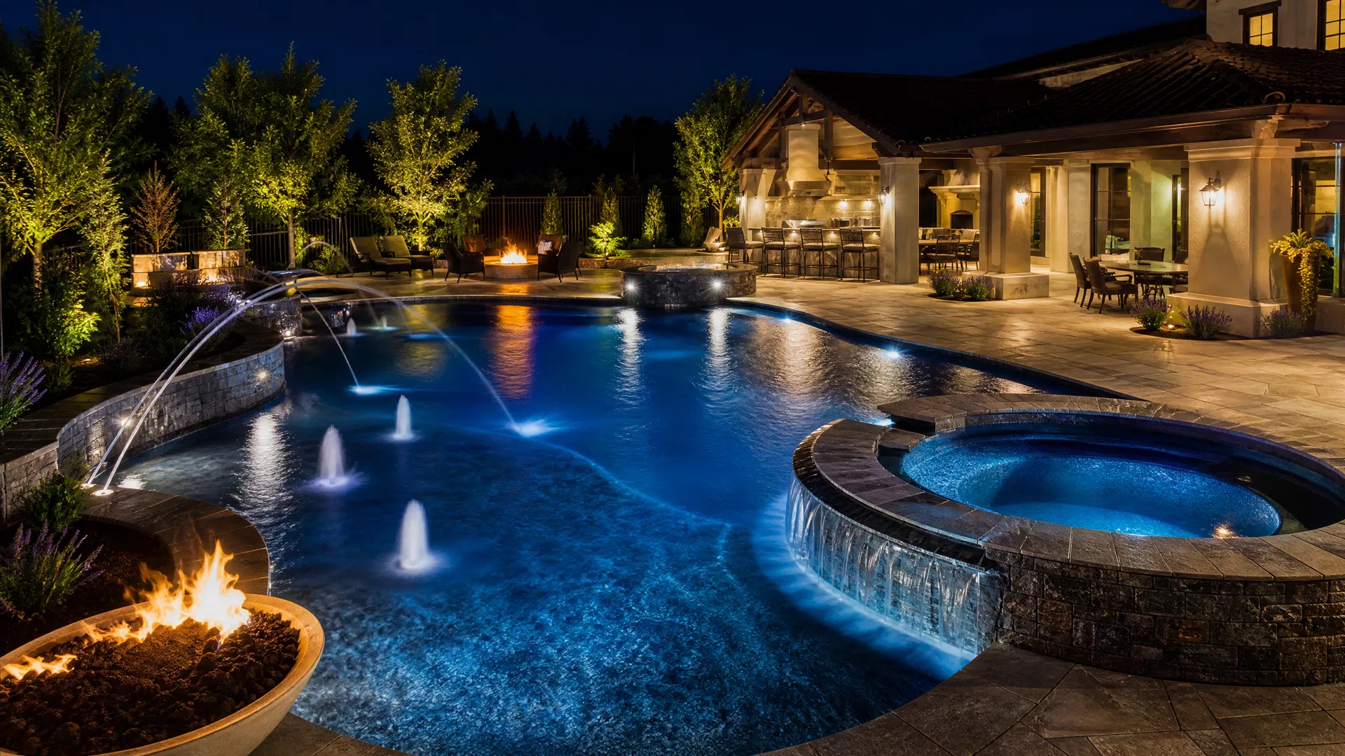 Resort with Features pool design - Large size