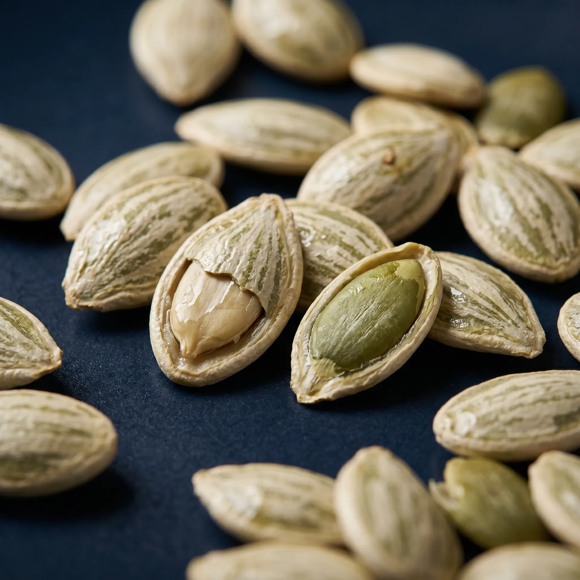 Pumpkin seeds macro